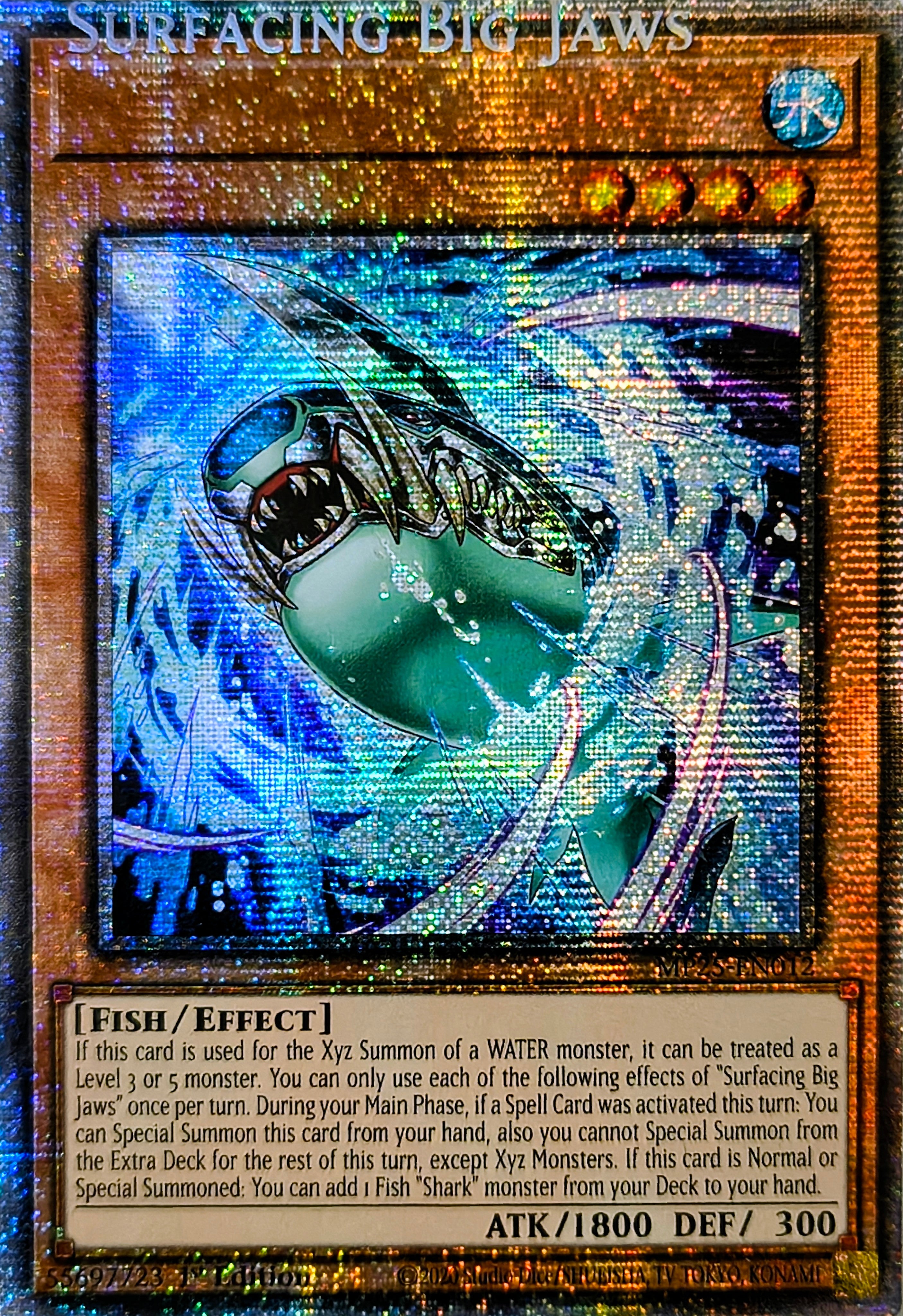 Yugioh! Surfacing Big Jaws Mp25-En012 1st Edition Starlight (Missprint)