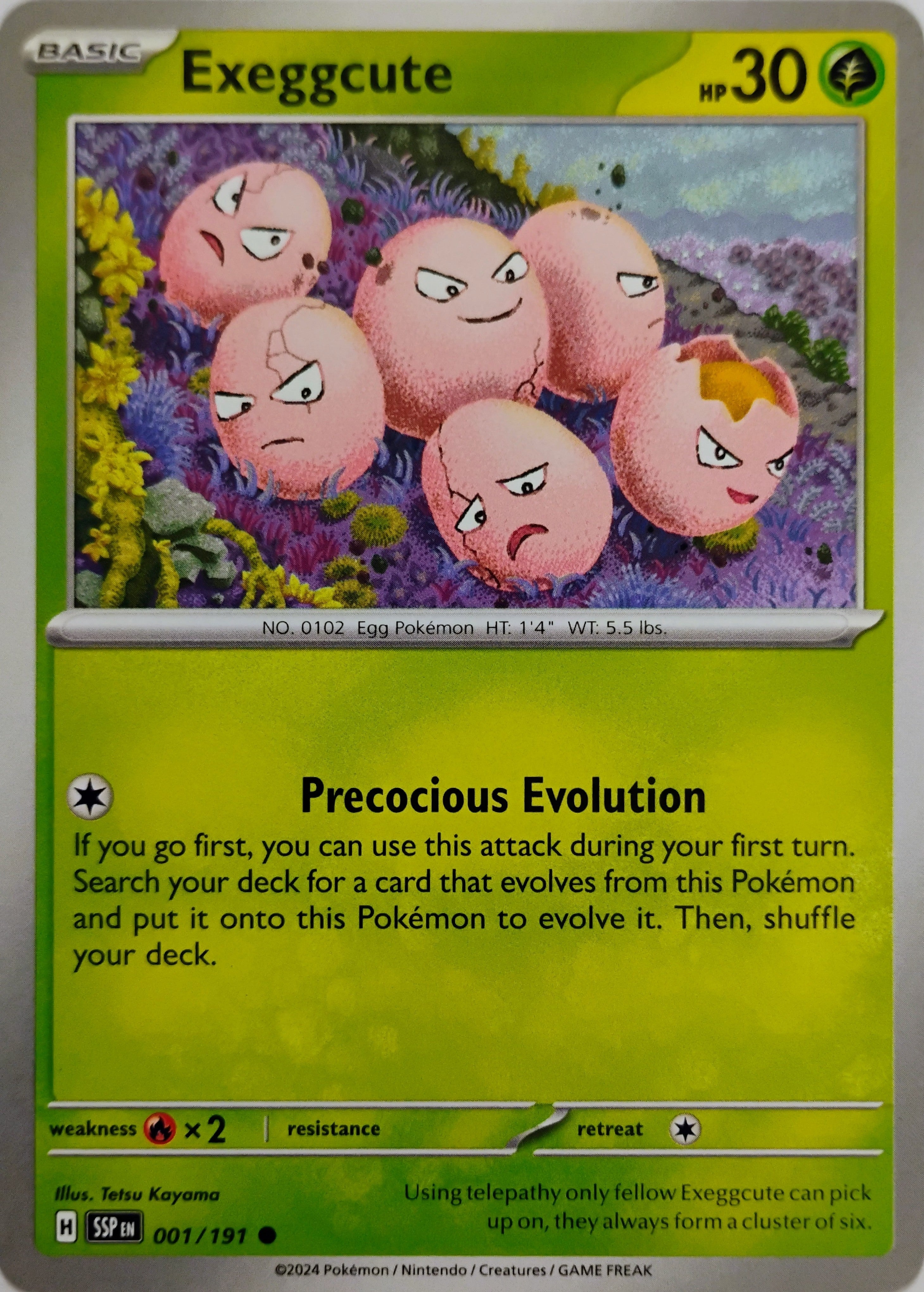 Pokémon tcg Exeggcute 001/191
