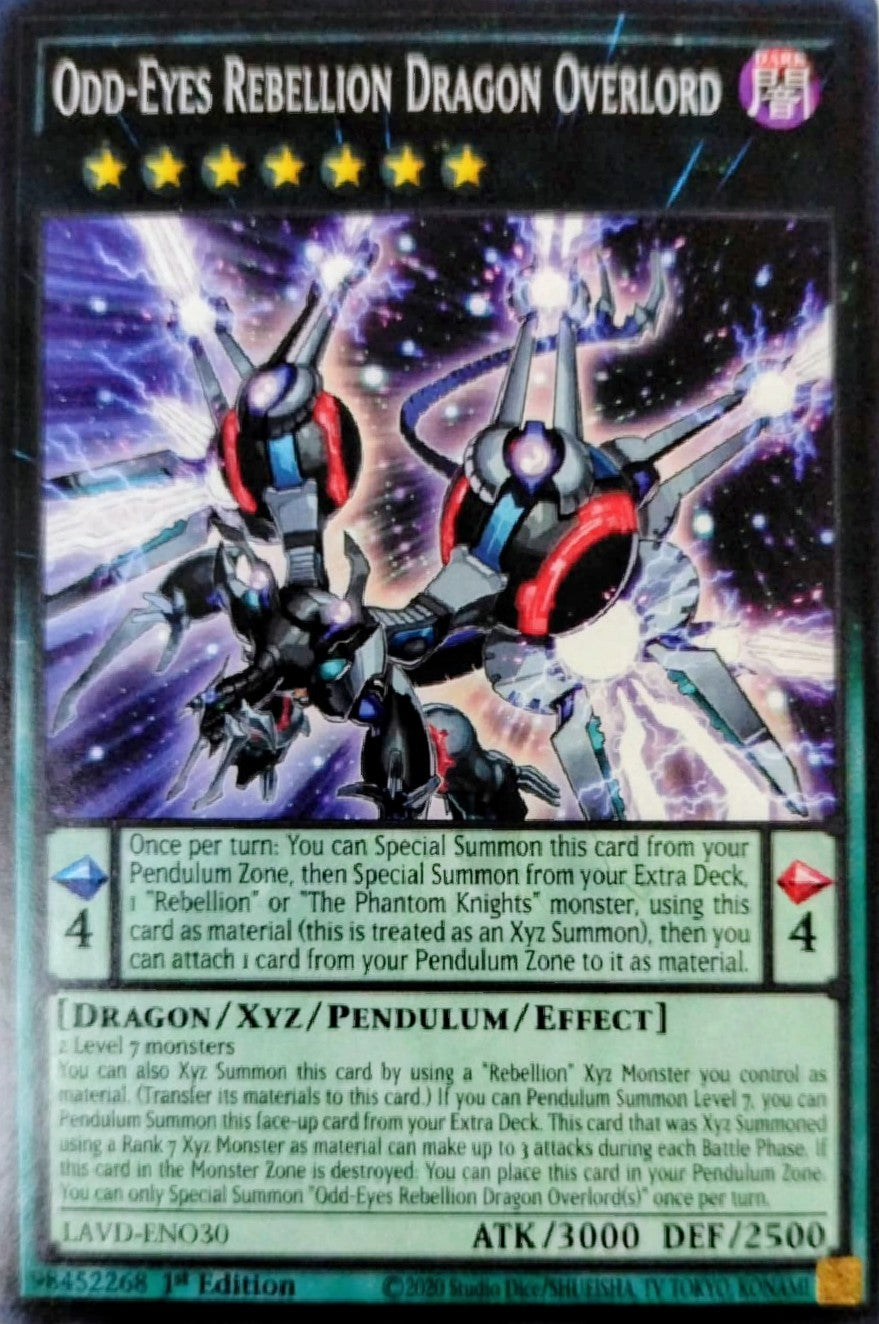 Yugioh! Odd-Eyes Rebellion Dragon Overlord LAVD-ENO30 1st Edition