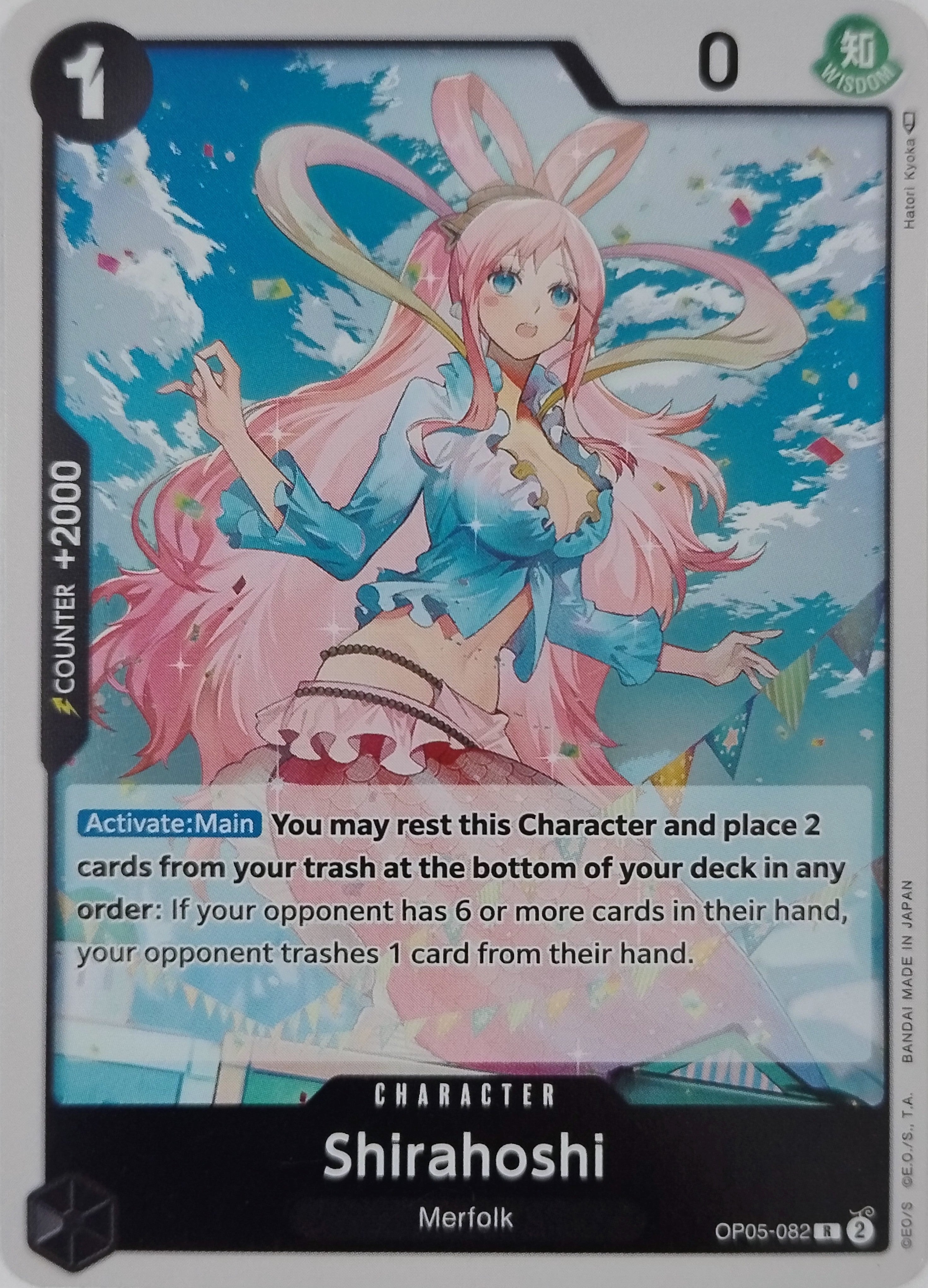 One Piece Tcg Shirahoshi Op05-082 Foil
