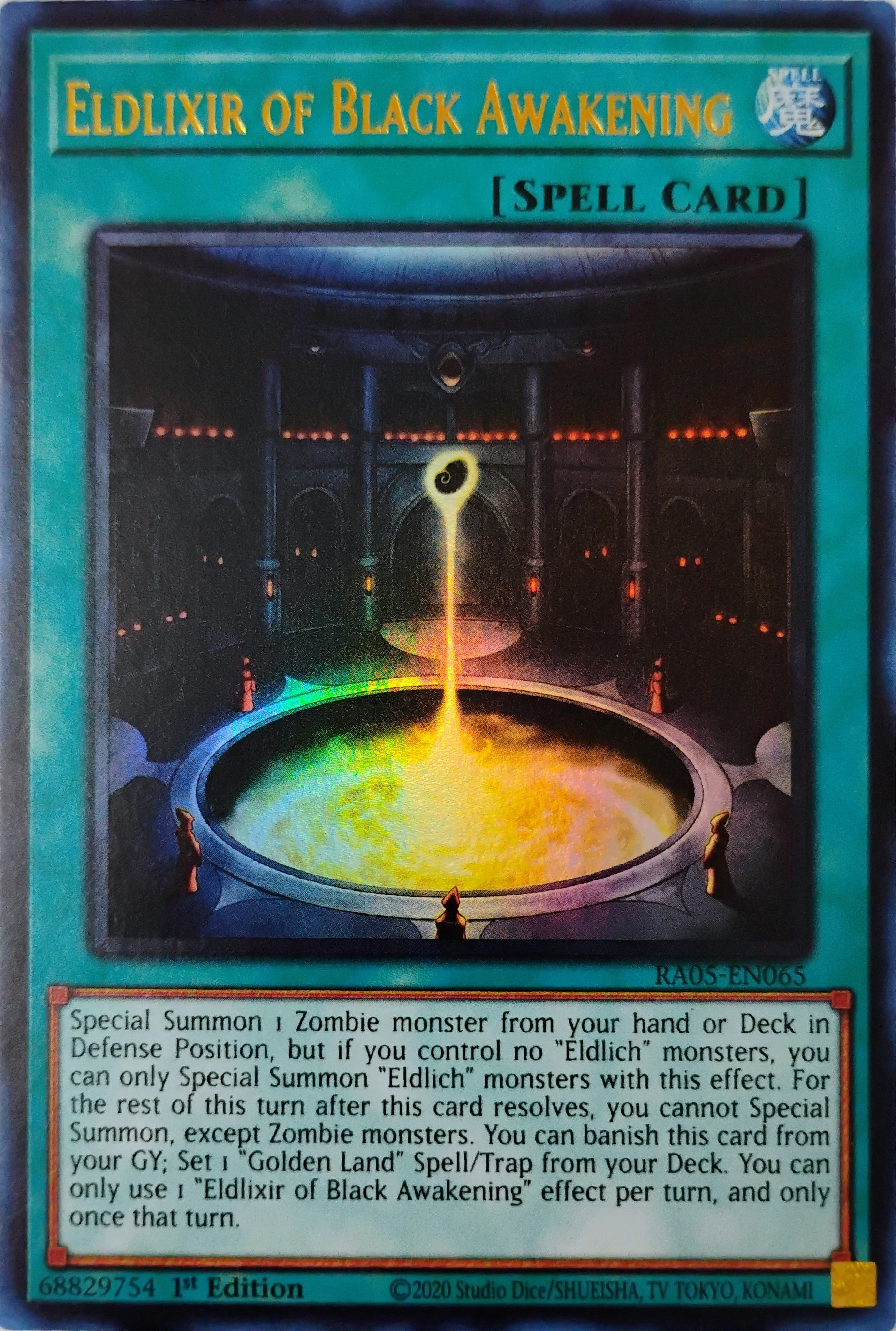 Yugioh! Eldlixir Of Black Awakening Ra05-en065 1st edition Ultra Rare