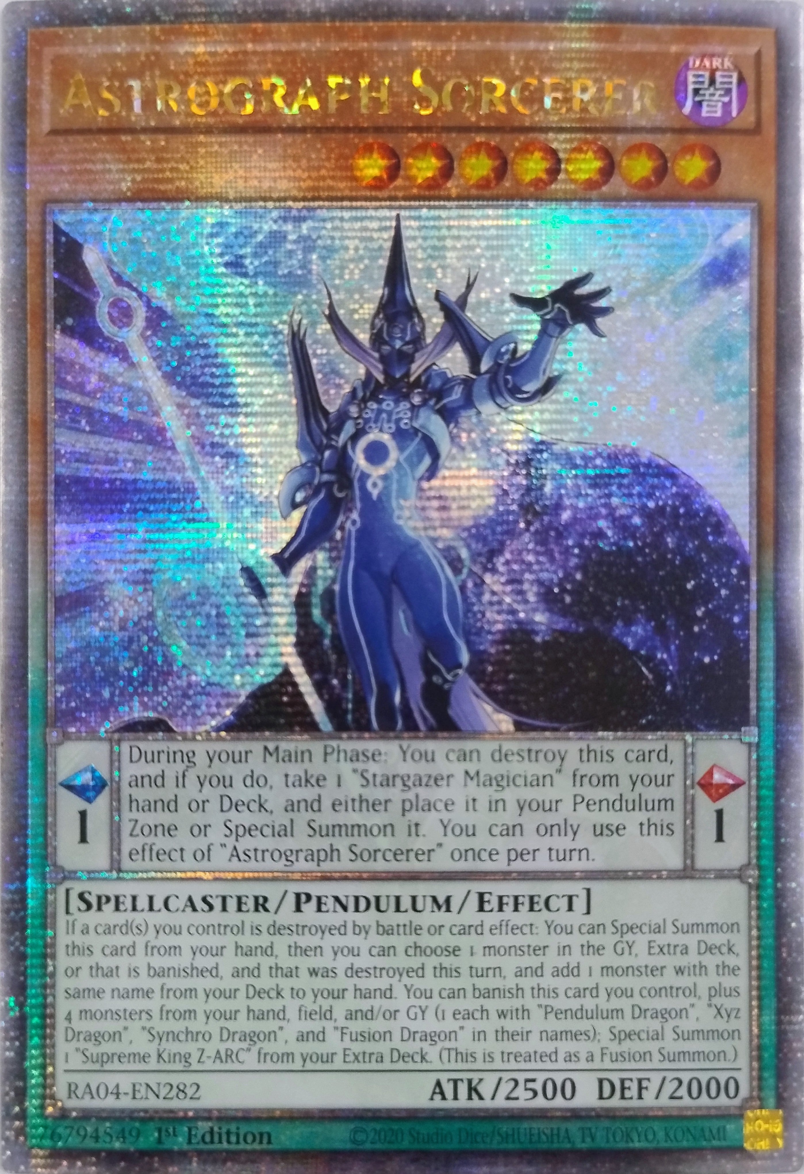 Yugioh! Astrograph Sorcerer Ra04-en282 1st Edition Quarter