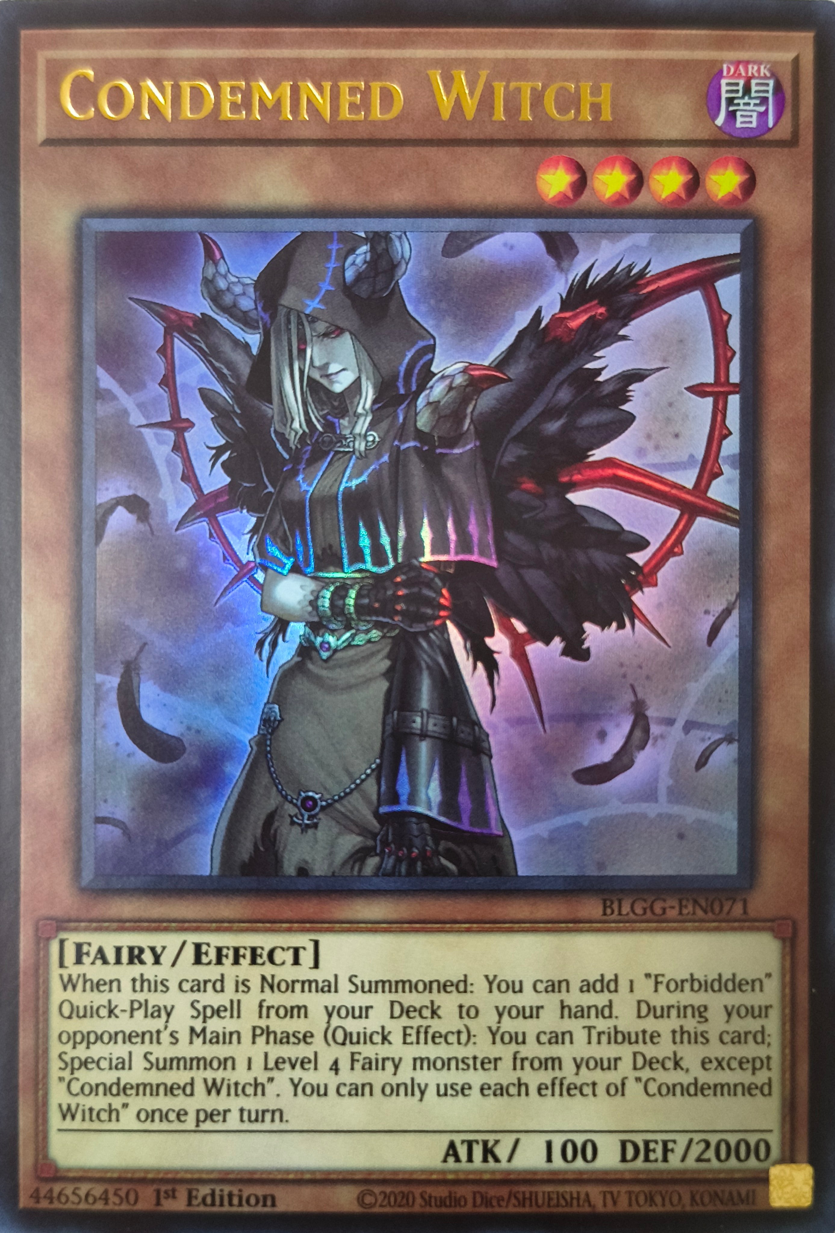 Yugioh! Condemned Witch Blgg-en071 1st edition Ultra Rare