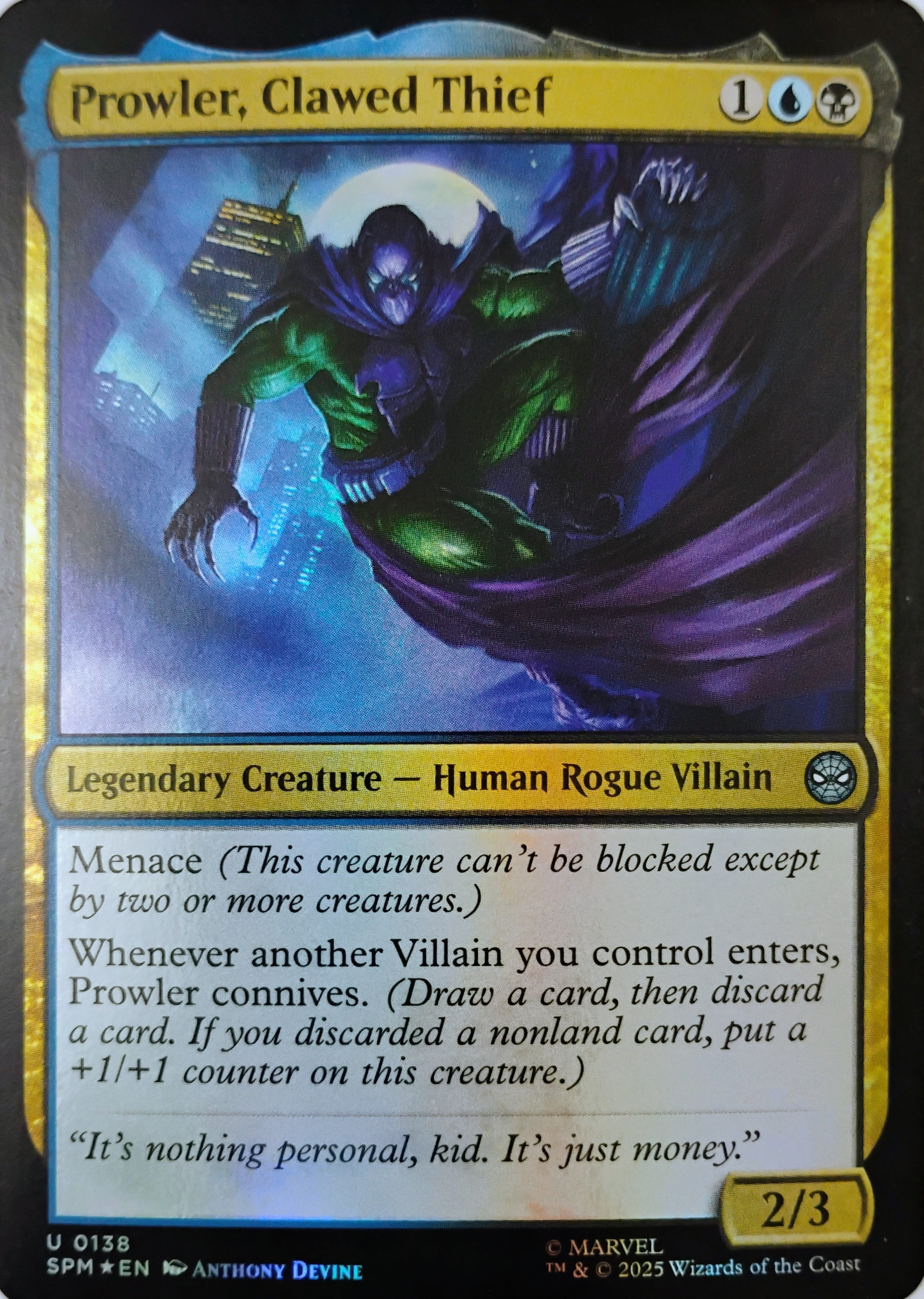 Magic tcg Prowler, Clawed Thief 0138 Foil