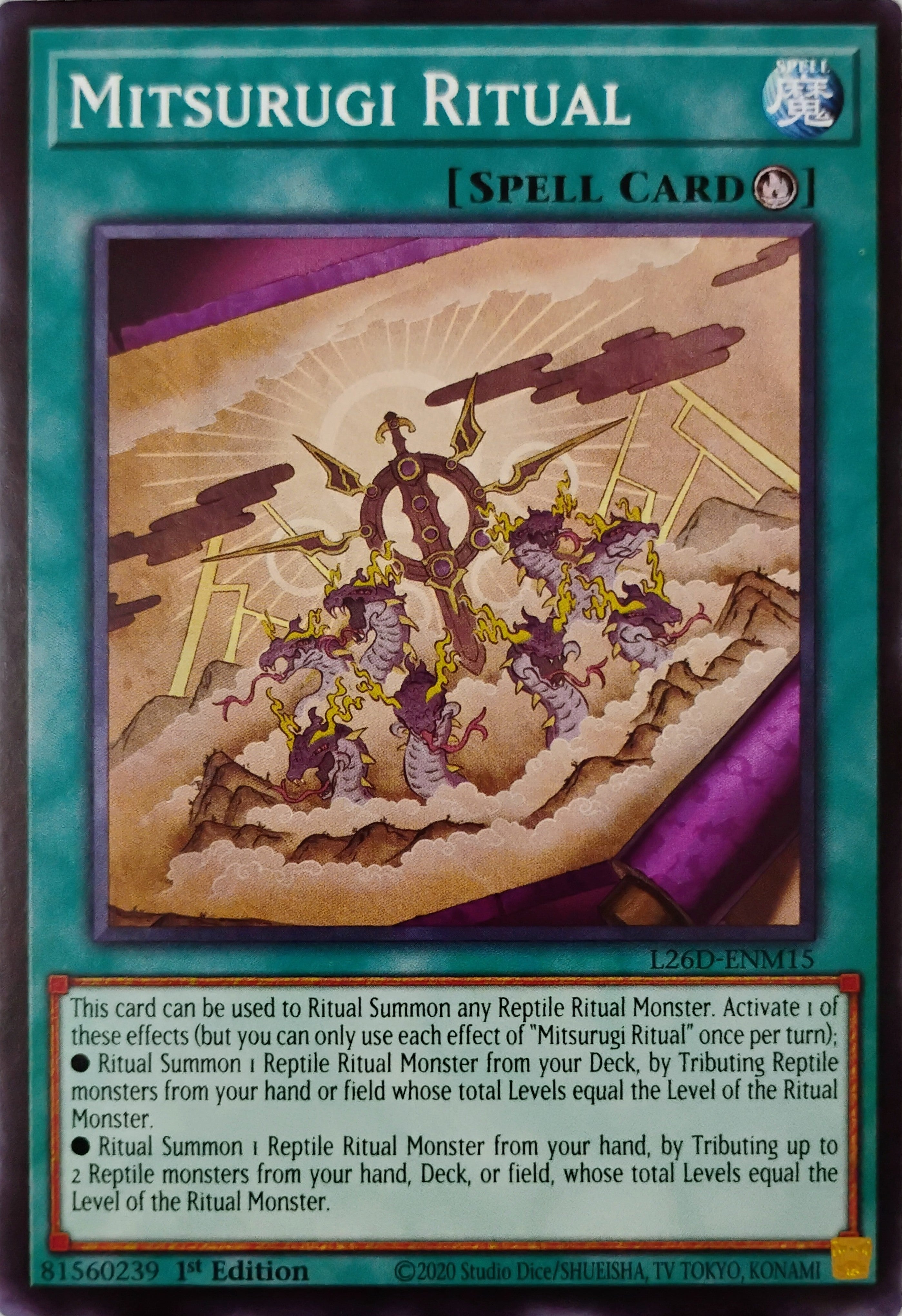 Yugioh! Mitsurugi Ritual L26D-Enm15 1st edition