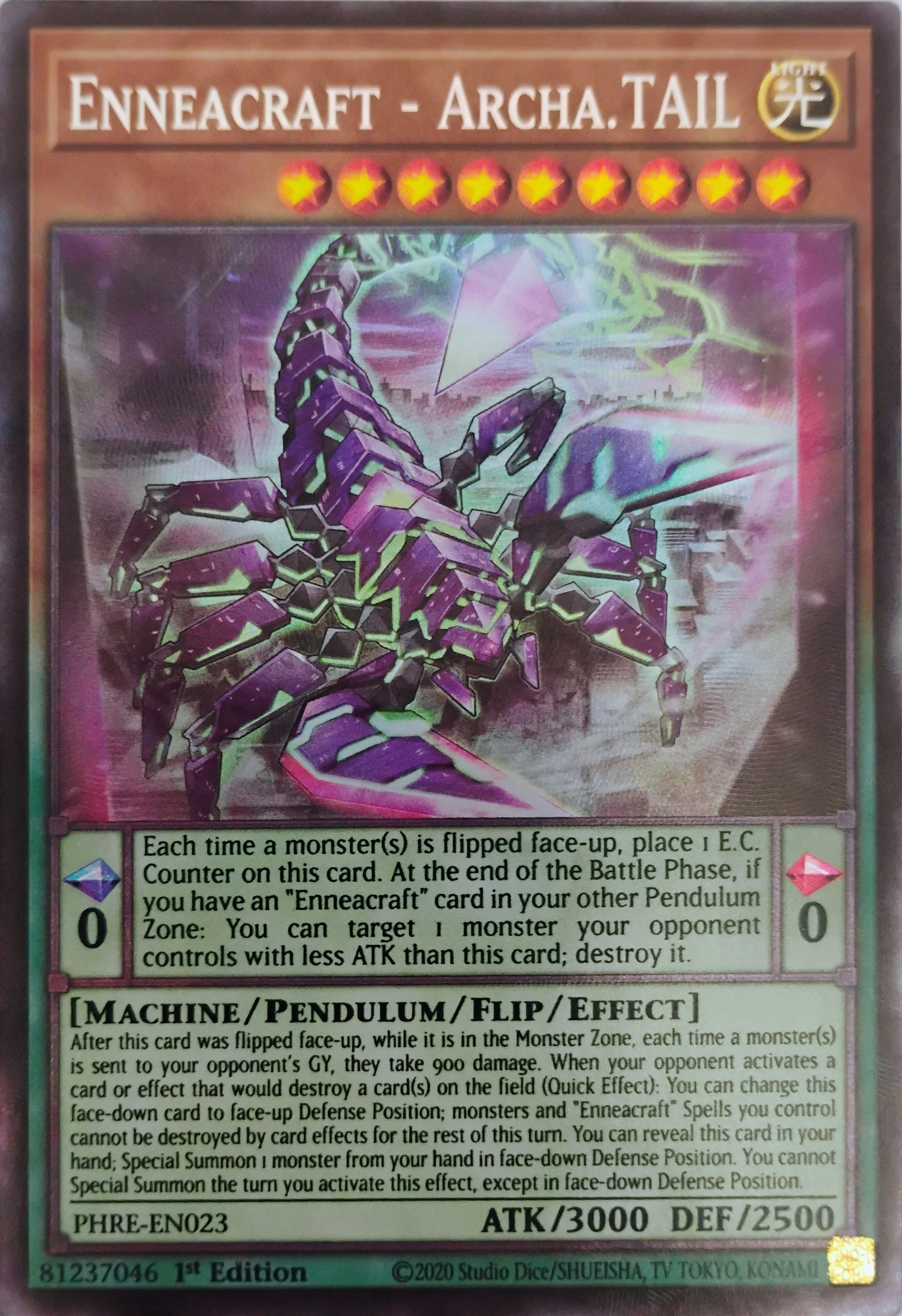 Yugioh! Enneacraft - Archa.TAIL Phre-en023 1st edition Collector
