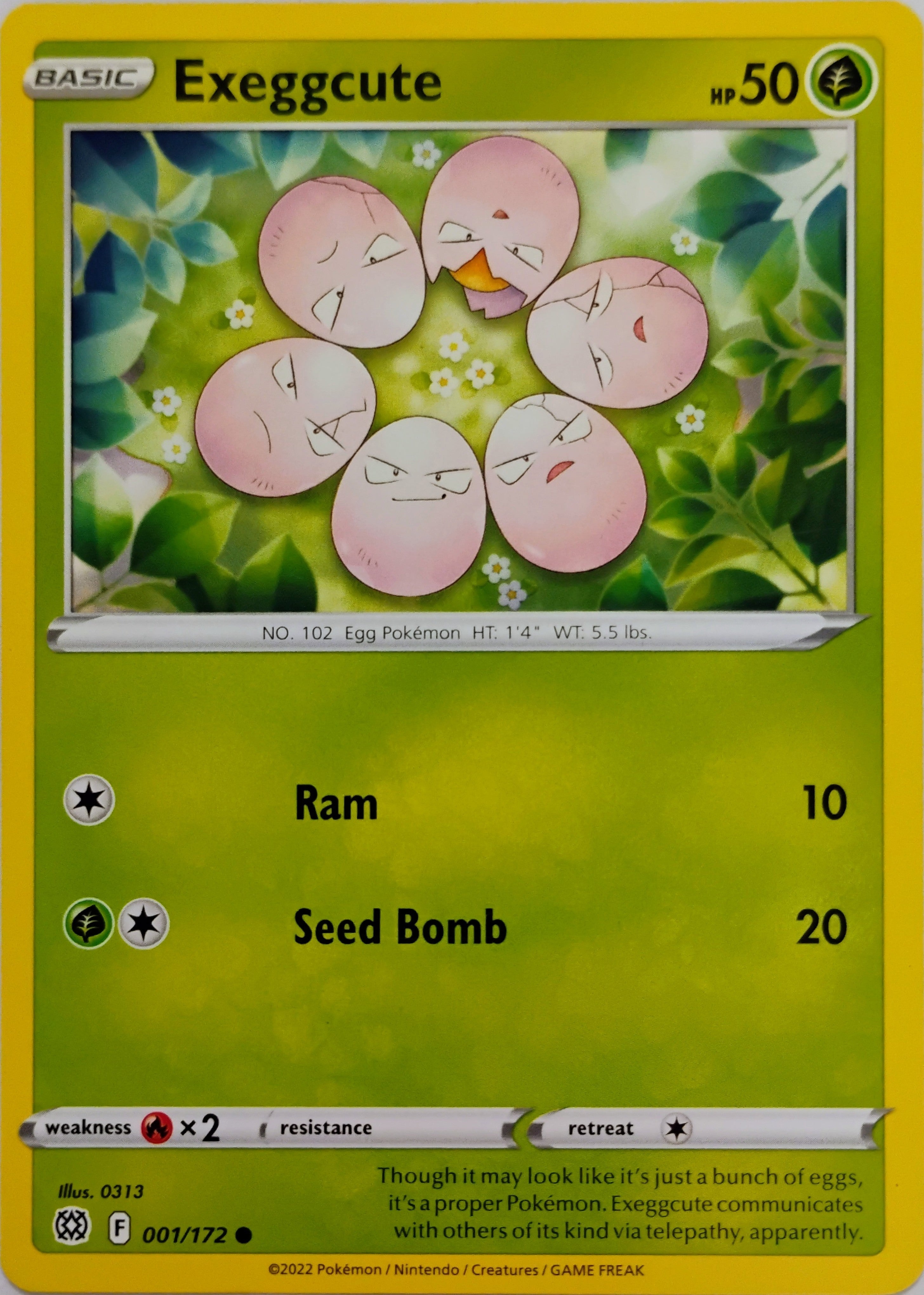 Pokémon tcg Exeggcute 001/172