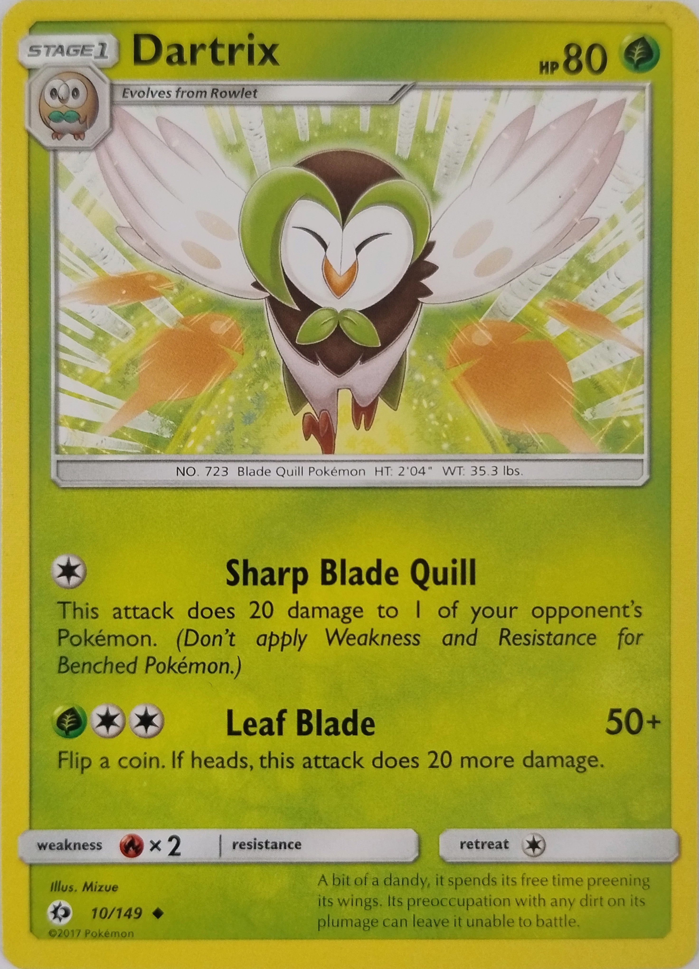 Pokémon Tcg Dartrix 10/149
