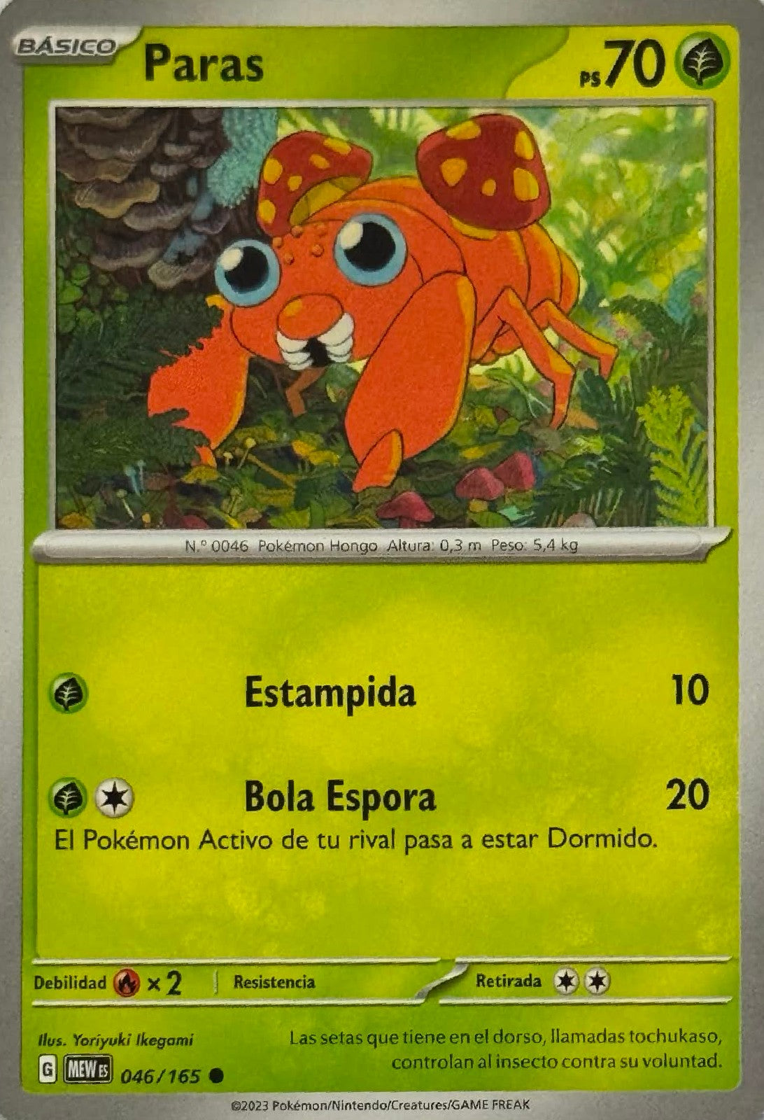 Pokémon Tcg Paras 046/165 (Español)