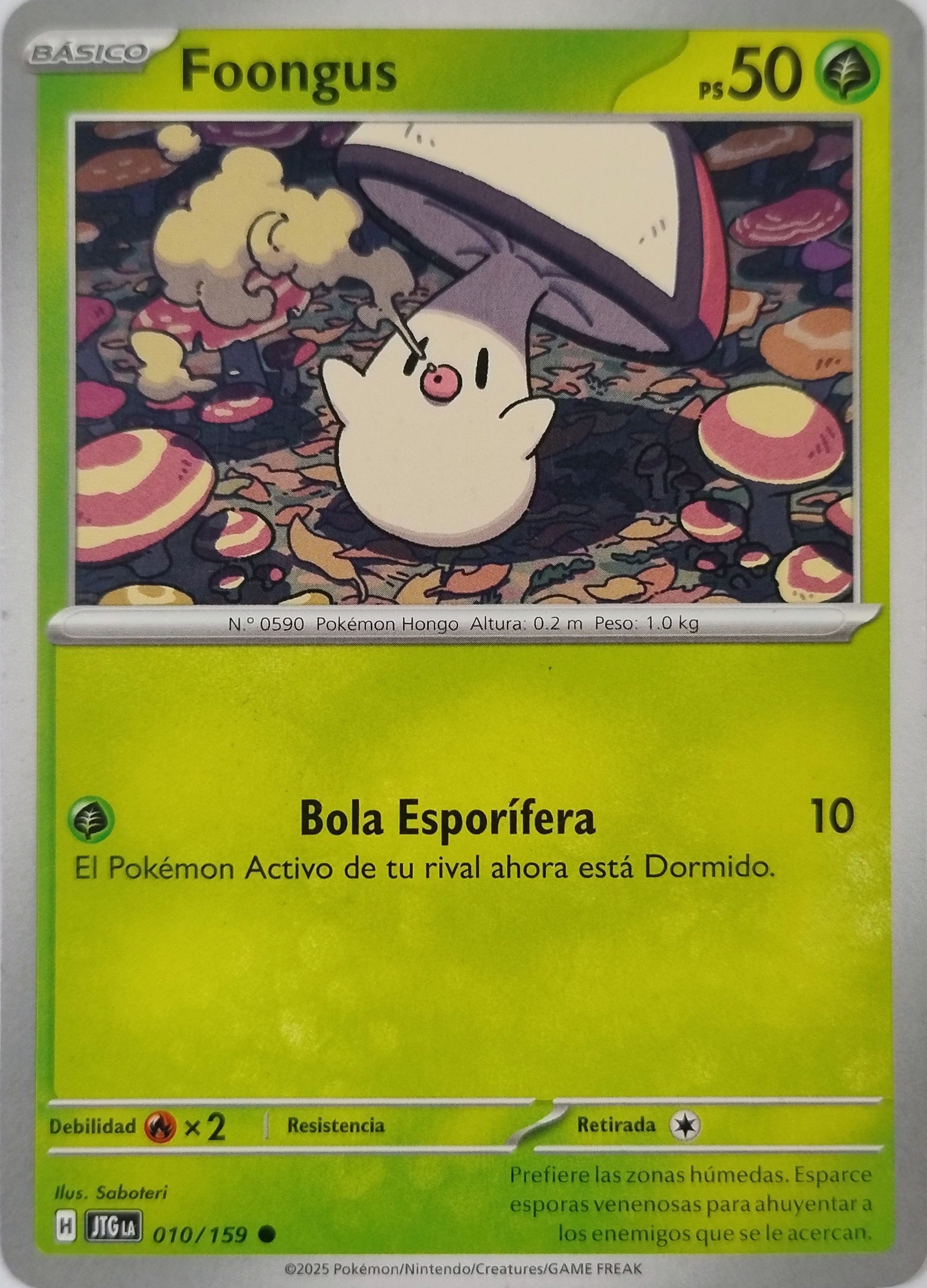 Pokemon Tcg Foongus 010/159 (Español)