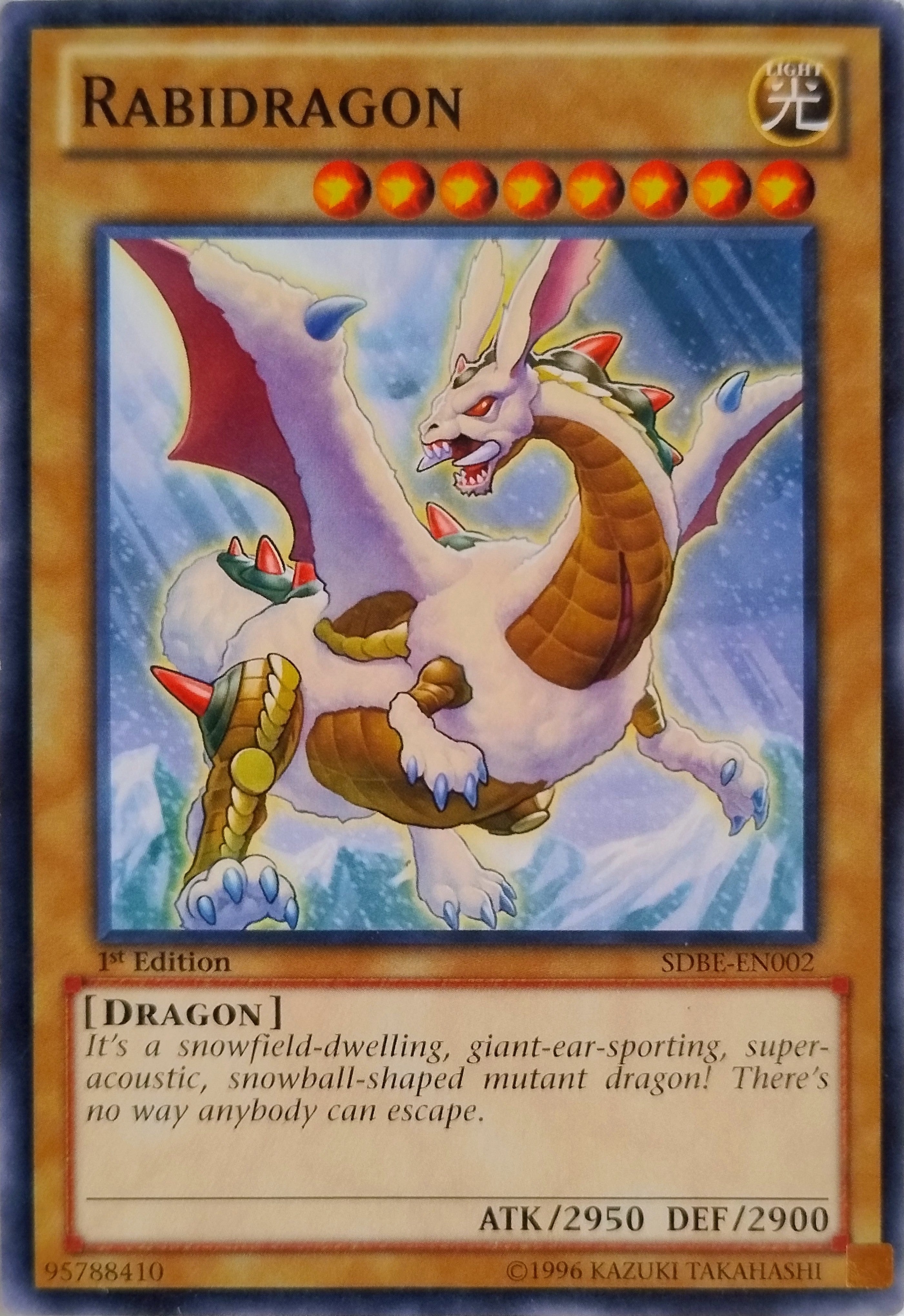 Yugioh! Rabidragon Sdbe-en002 1st Edition