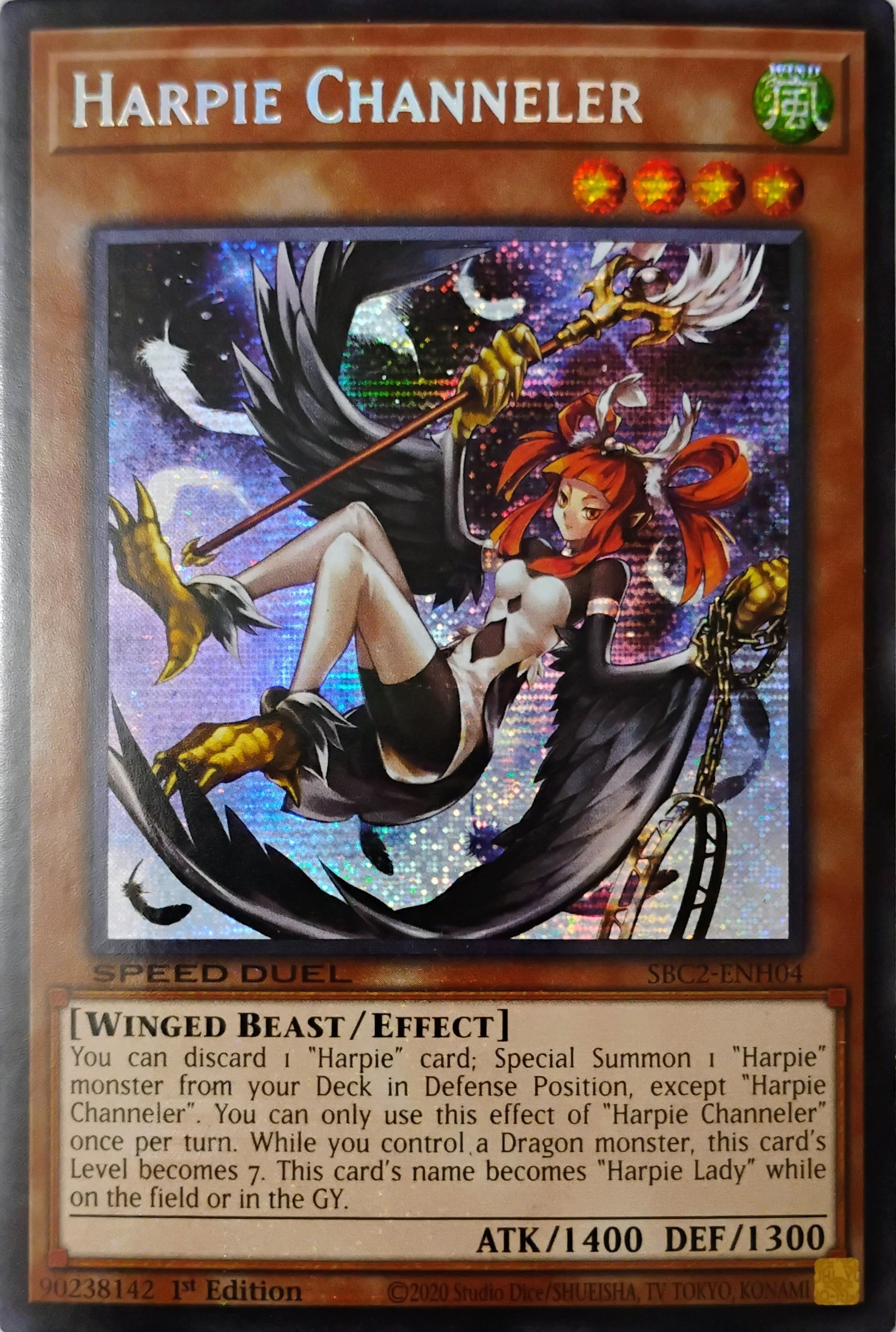Yugioh! Harpie Channeler Sbc2-enh04 Speed Duel Prismatica