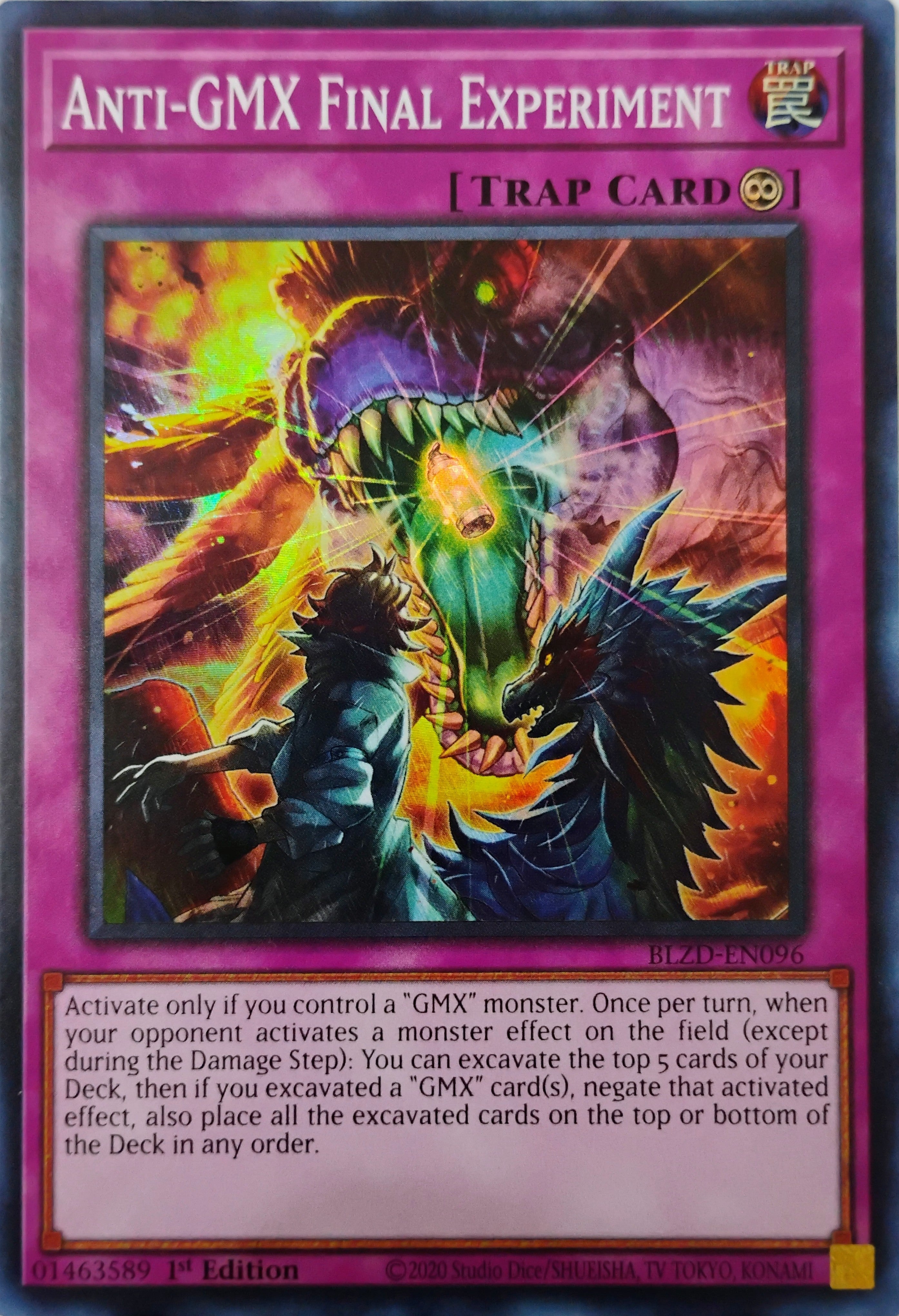 Yugioh! Anti-GMX Final Experiment Blzd-en096 1st edition Super Rare