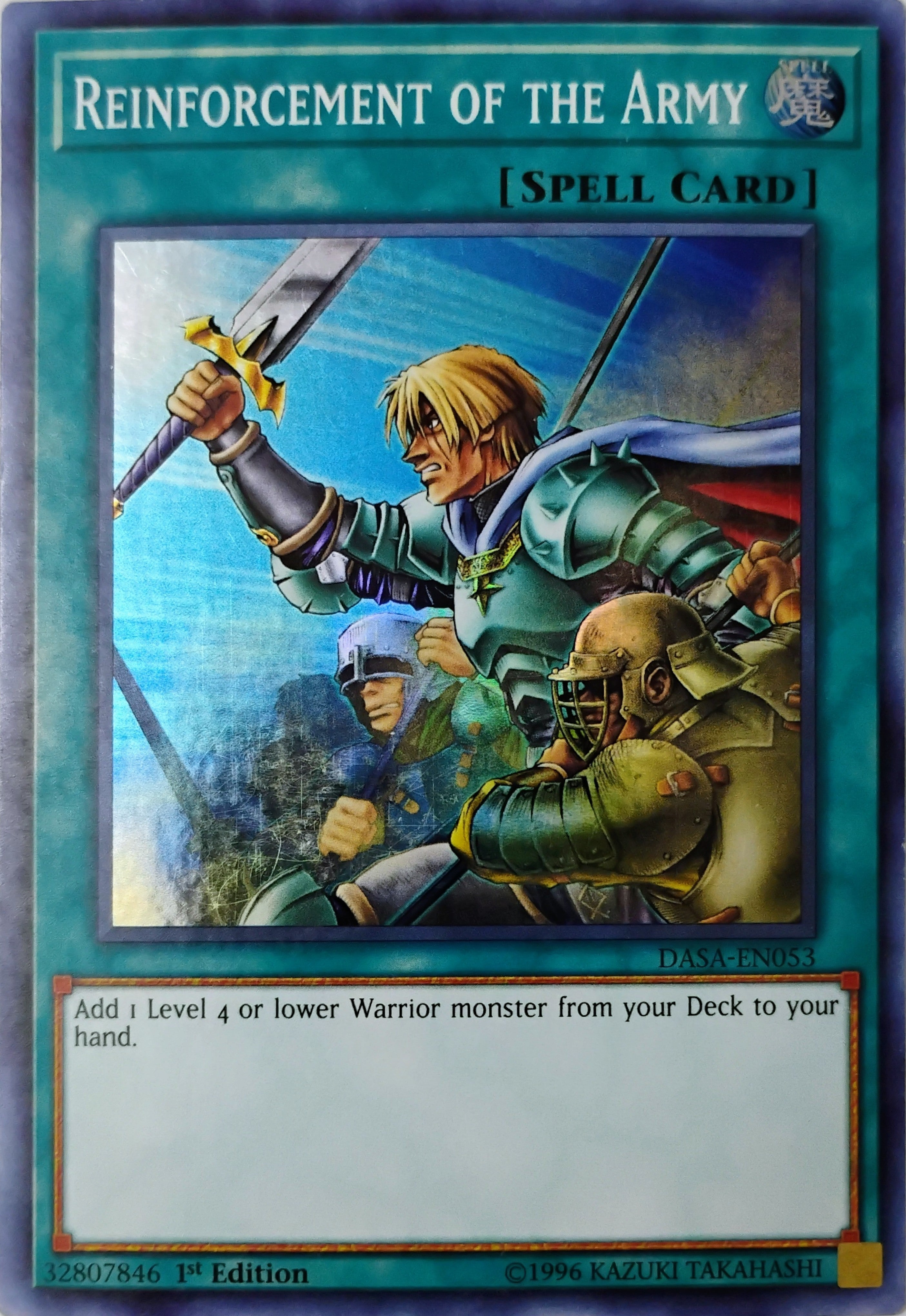 Yugioh! Reinforcement On The Army Dasa-en053 1st edition Super Rare