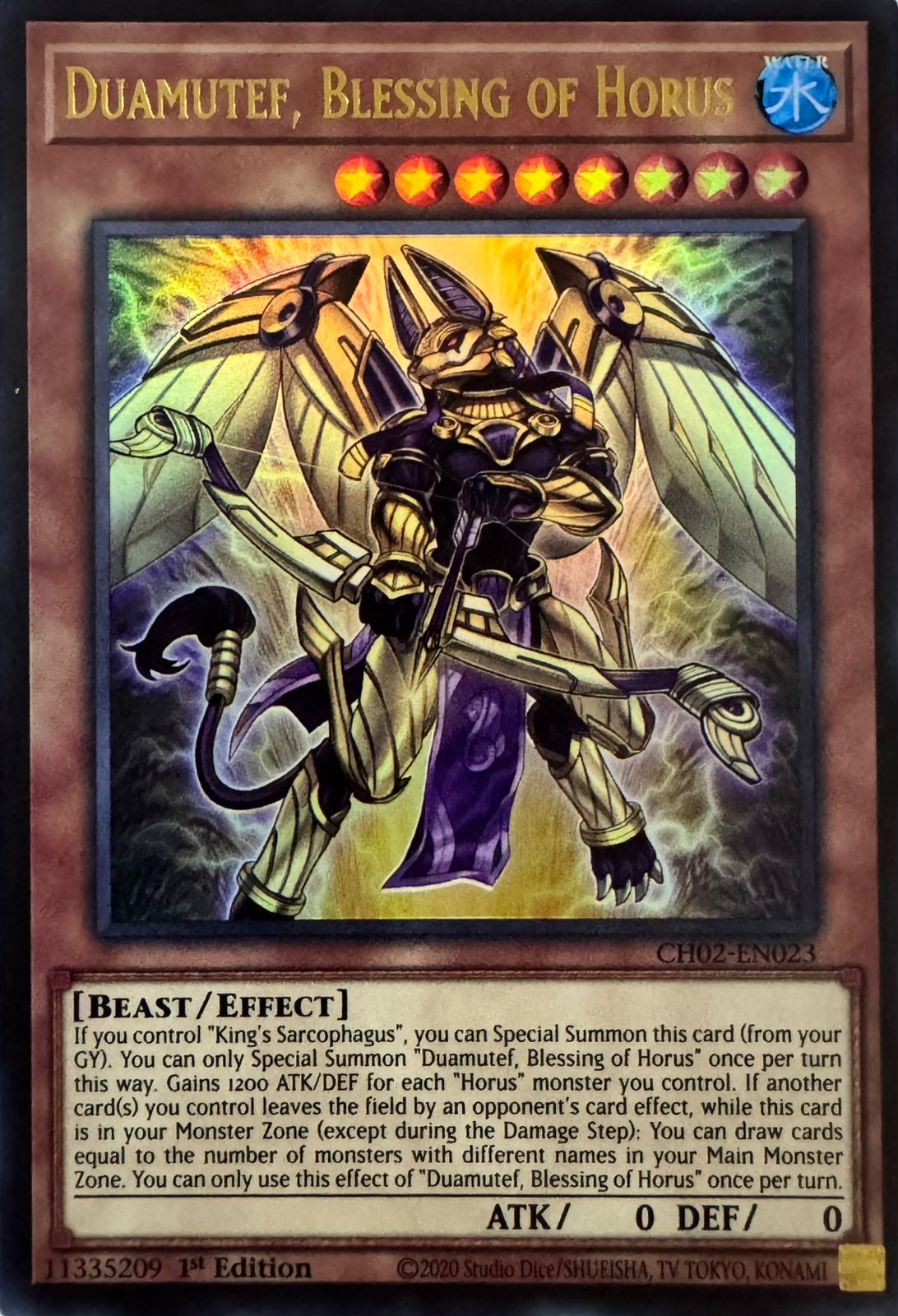 Yugioh! Duamuted, Blessing Of Horus Ch02-en023 1st Edition Ultra