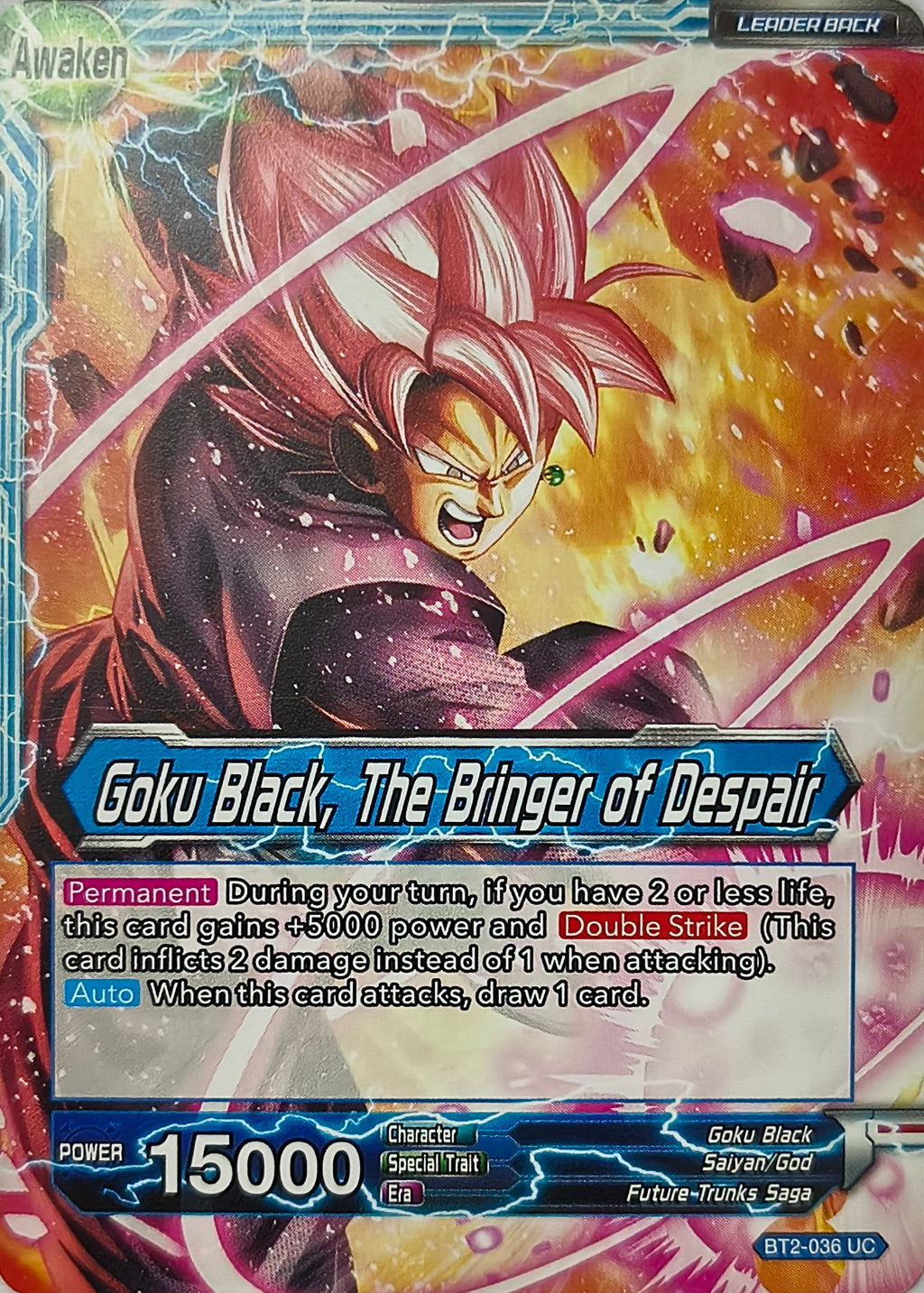 Dragon ball Tcg Goku Black // Goku Black, The Bringer Of Despair Bt2-036