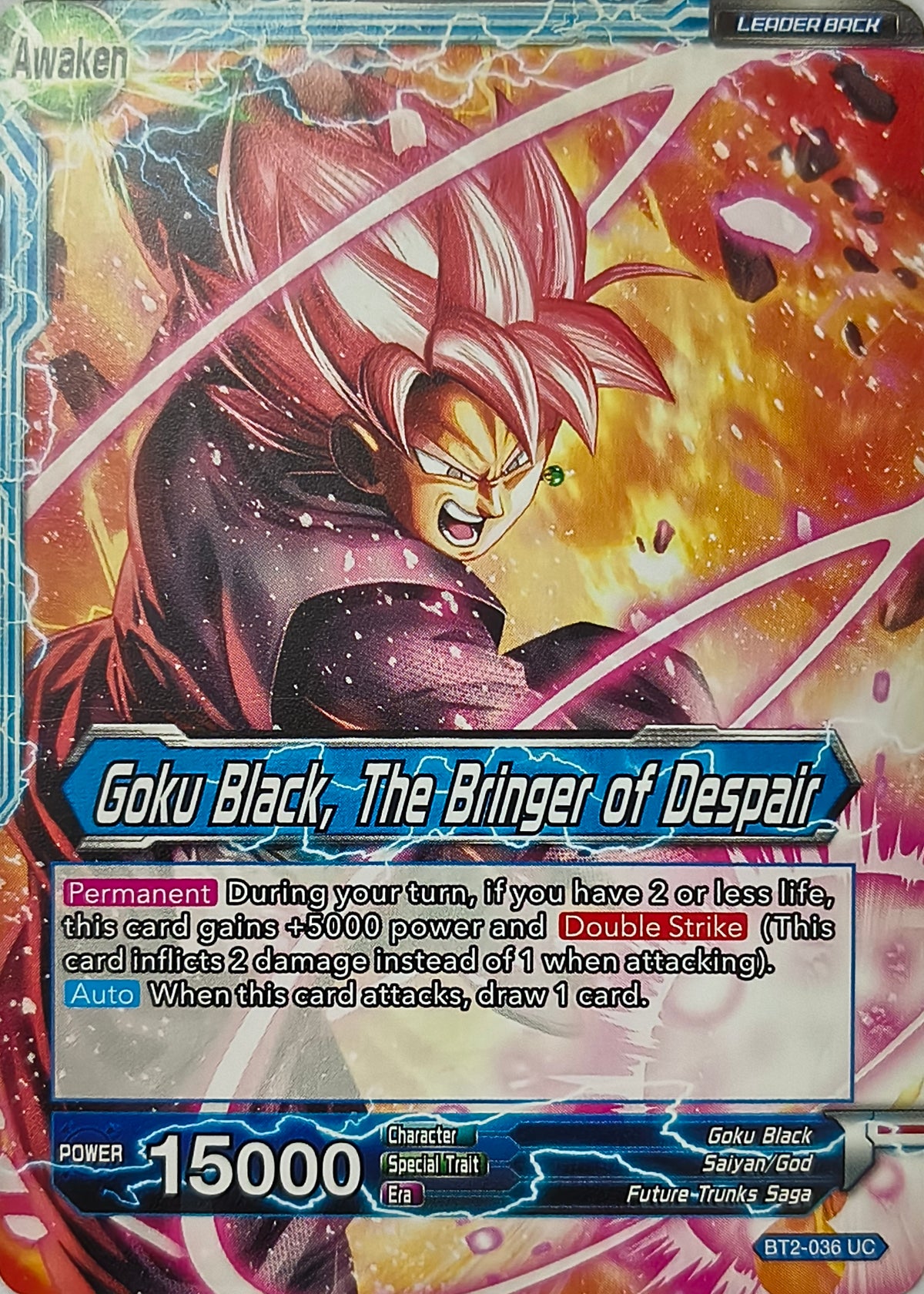 Dragon ball Tcg Goku Black // Goku Black, The Bringer Of Despair Bt2-036