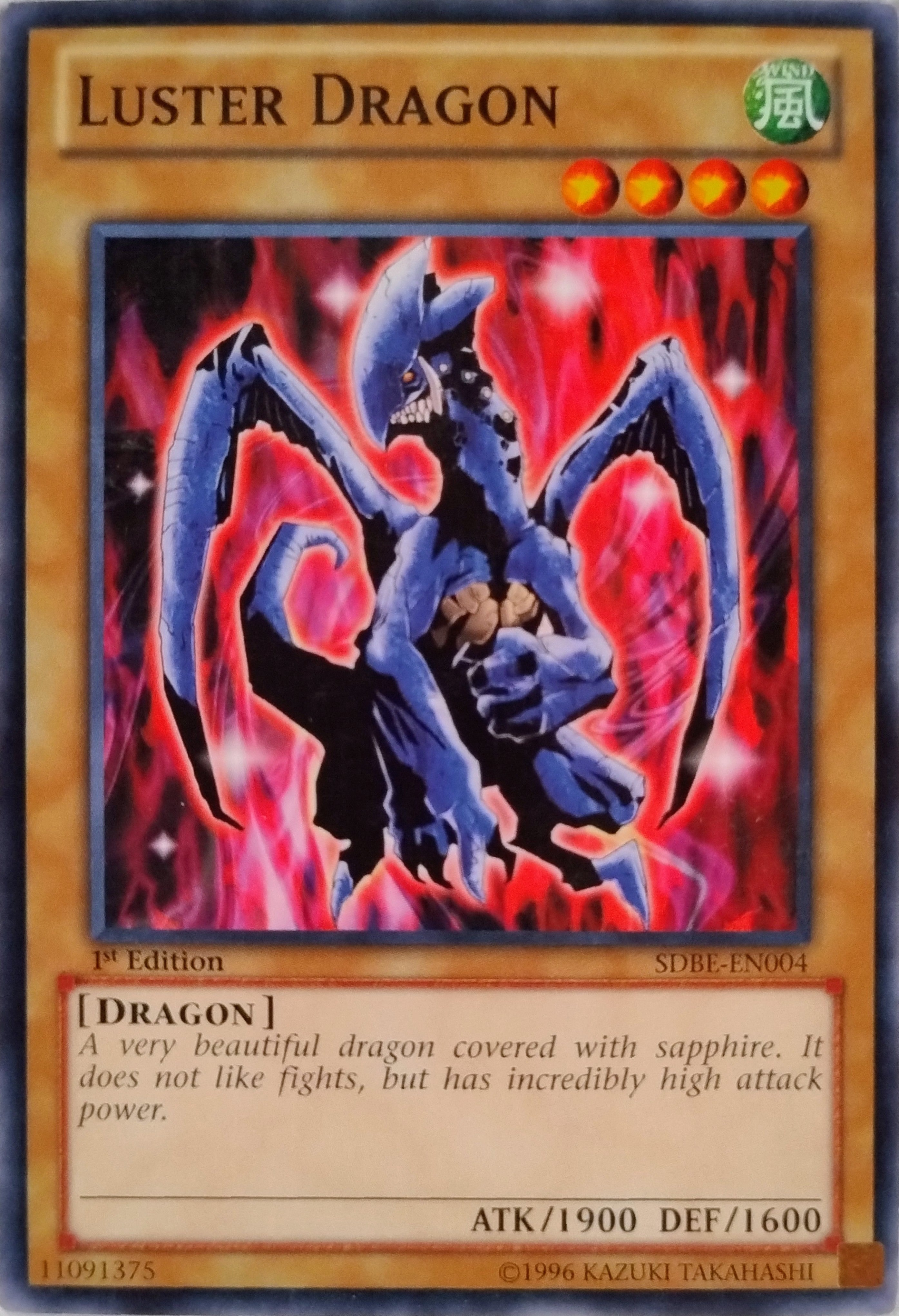 Yugioh! Luster Dragon Sdbe-en004 1st Edition
