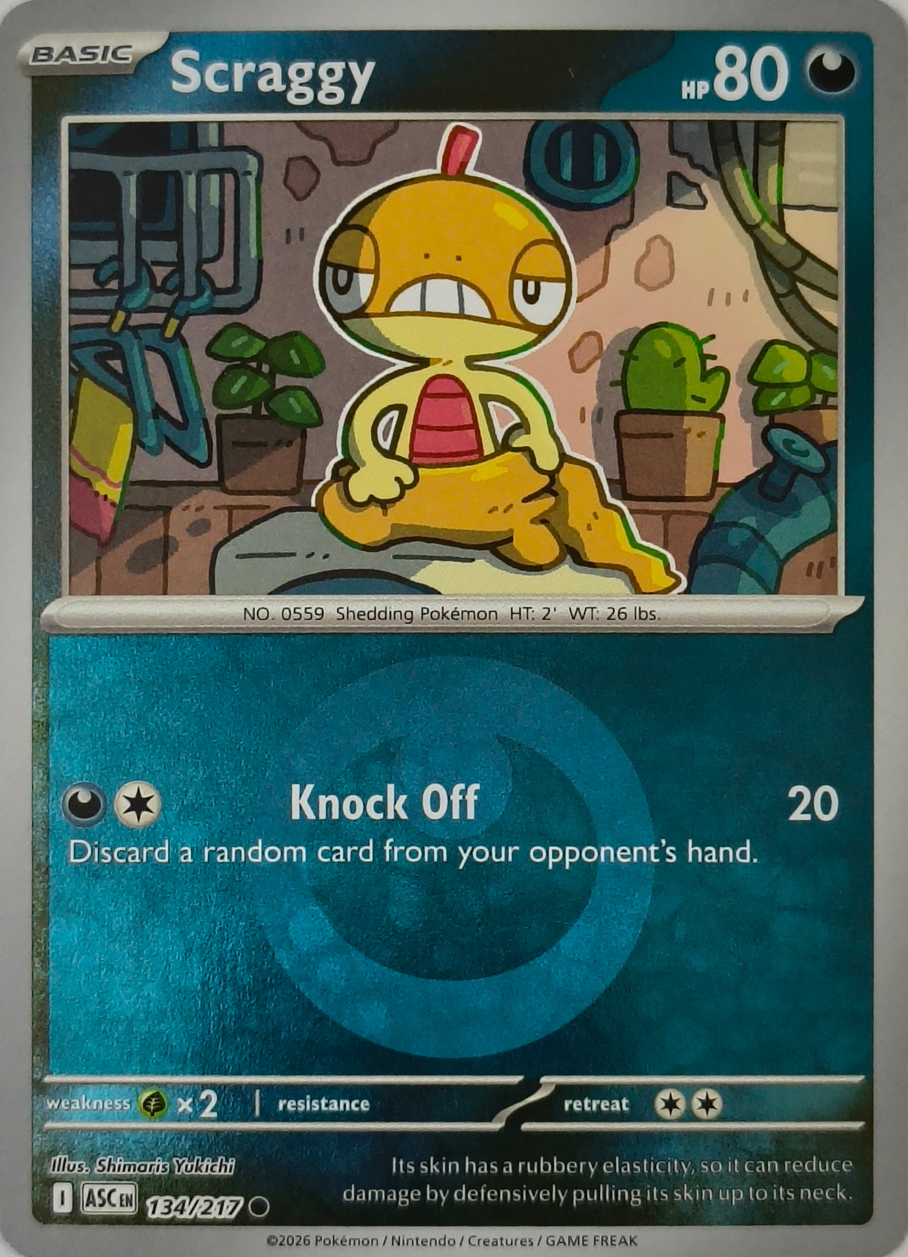Pokémon Tcg Scraggy 134/217 (Energy Symbol)