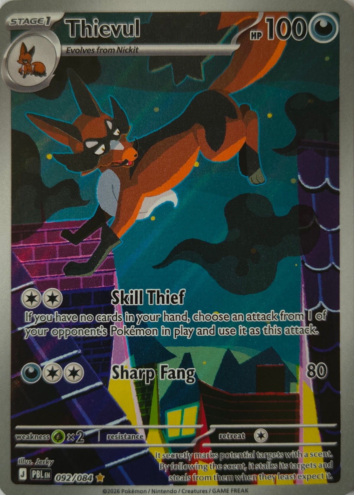 Pokémon tcg Thievul 092/084 Illustration Rare