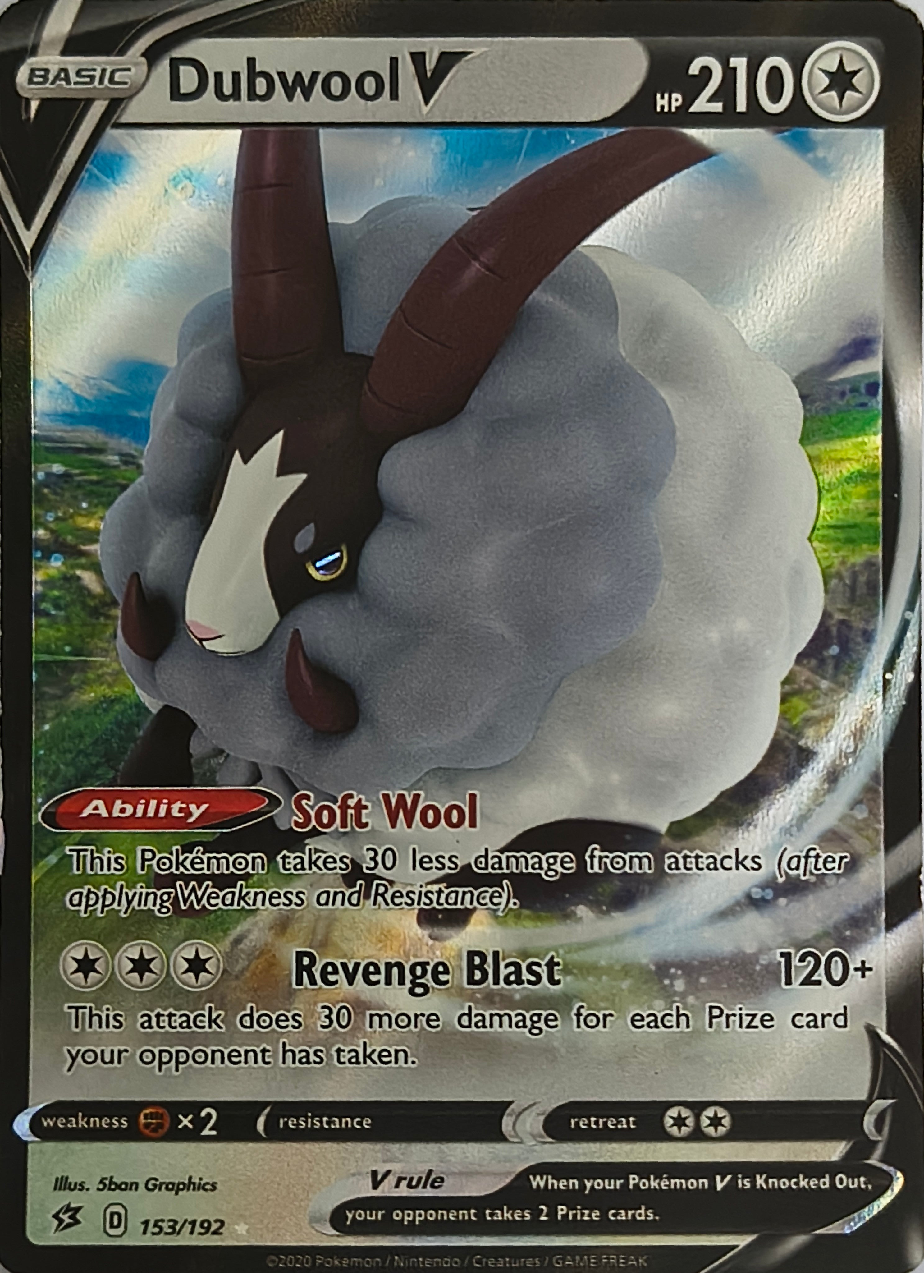 Pokémon tcg Dubwool V 153/192