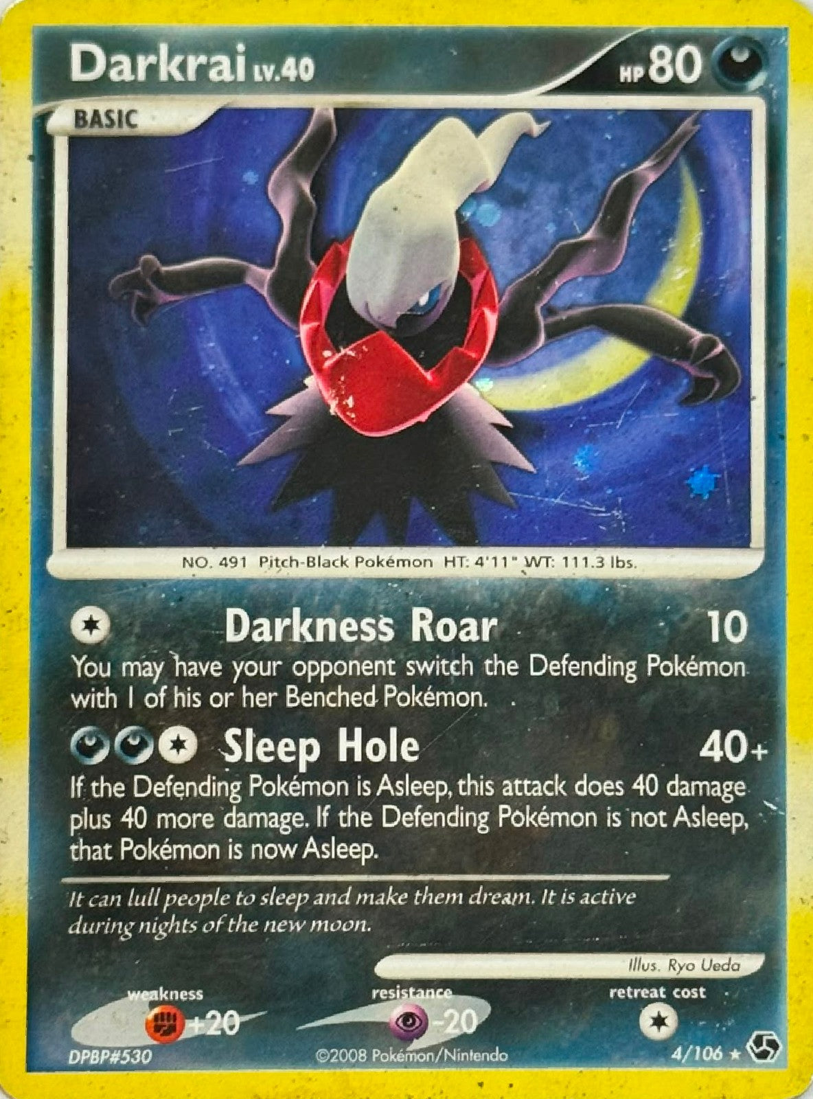 Pokémon Tcg Darkrai Lv.40 4/106 Holo