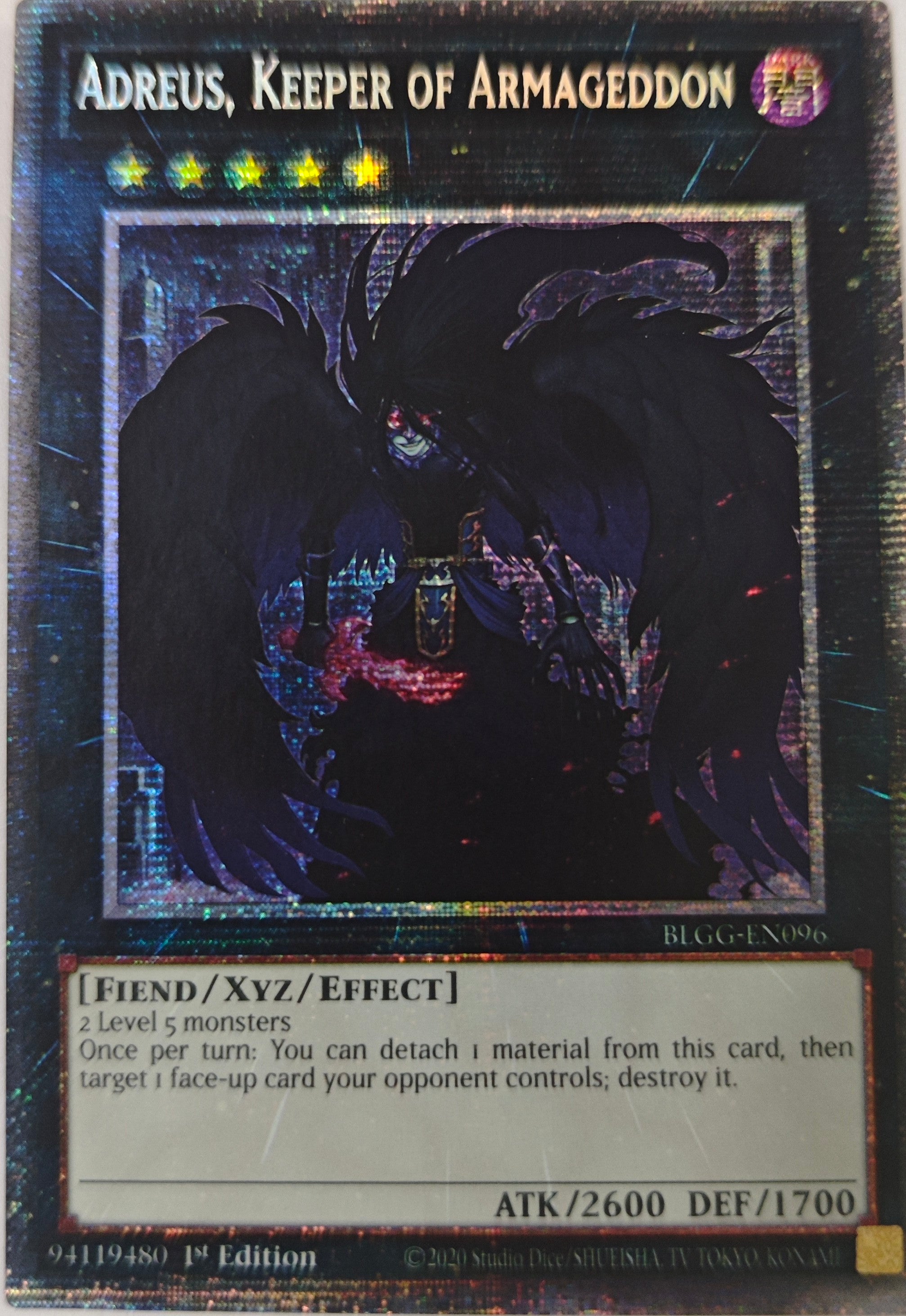 Yugioh! Adreus, Keeper of Armageddon Blgg-En096 1st Edition Starlight