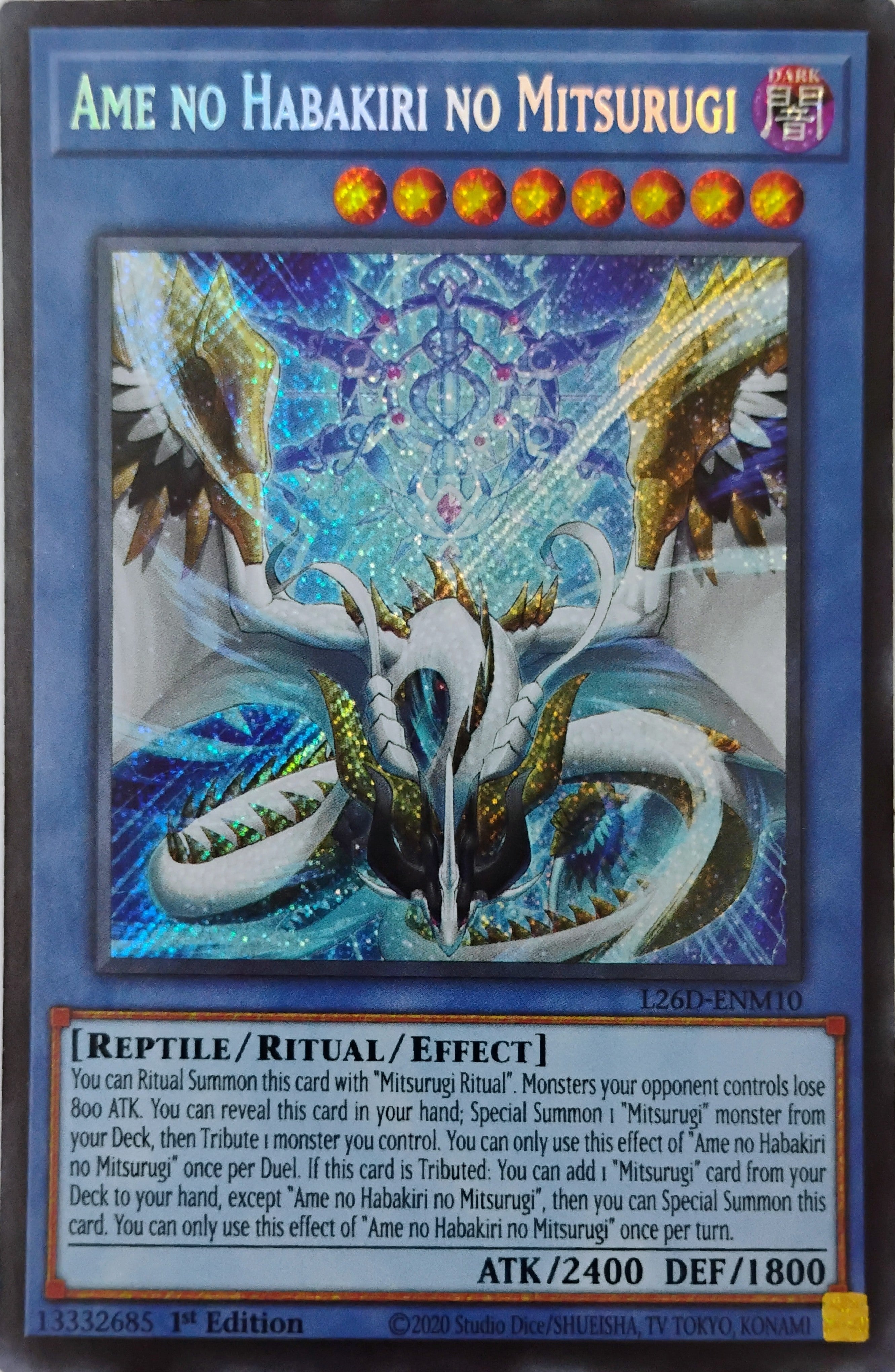 Yugioh! Amen No Habakiri No Mitsurugi L26D-enm10 Secreta