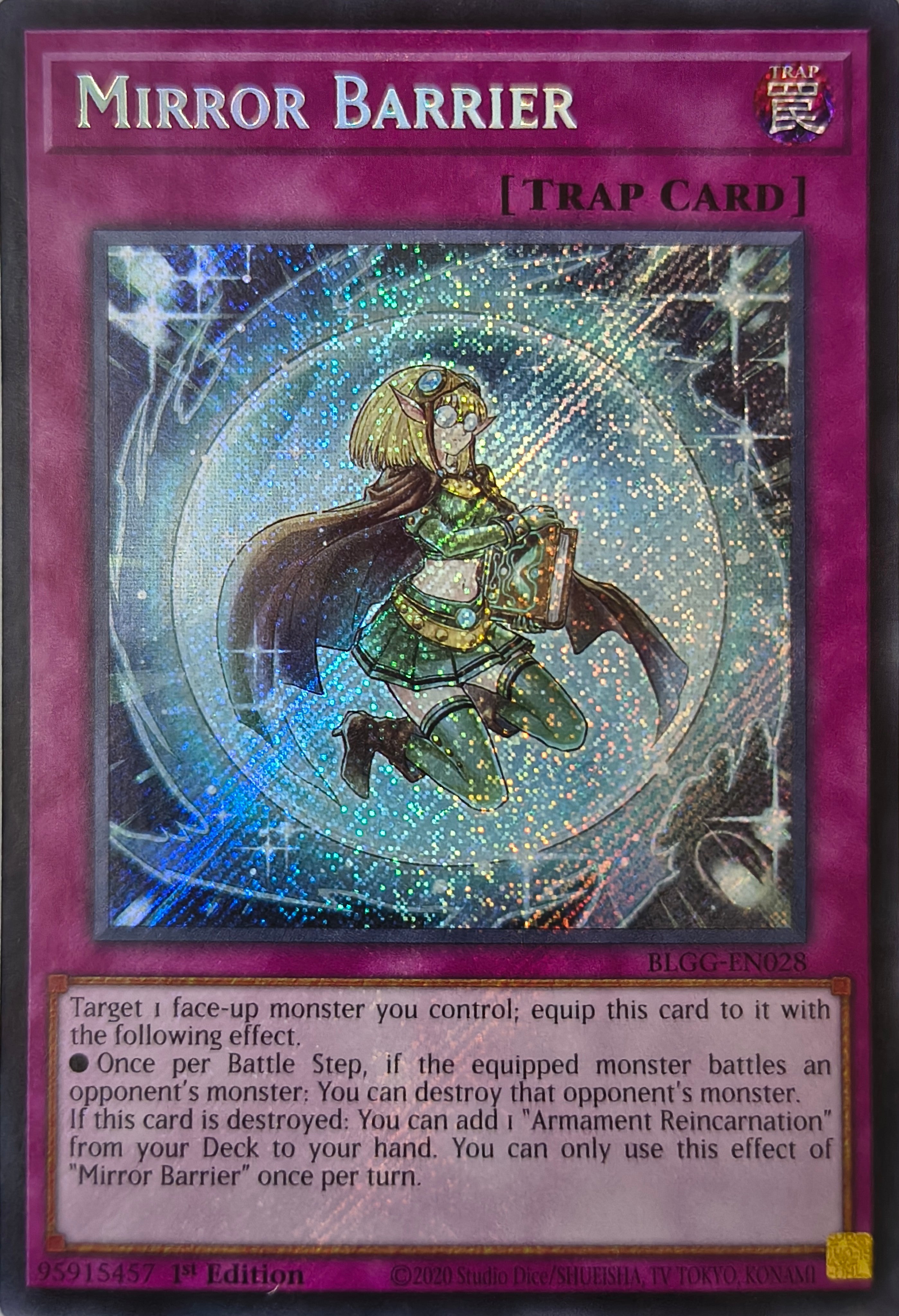 Yugioh! Mirror Barrier Blgg-en028 1st edition Secreta