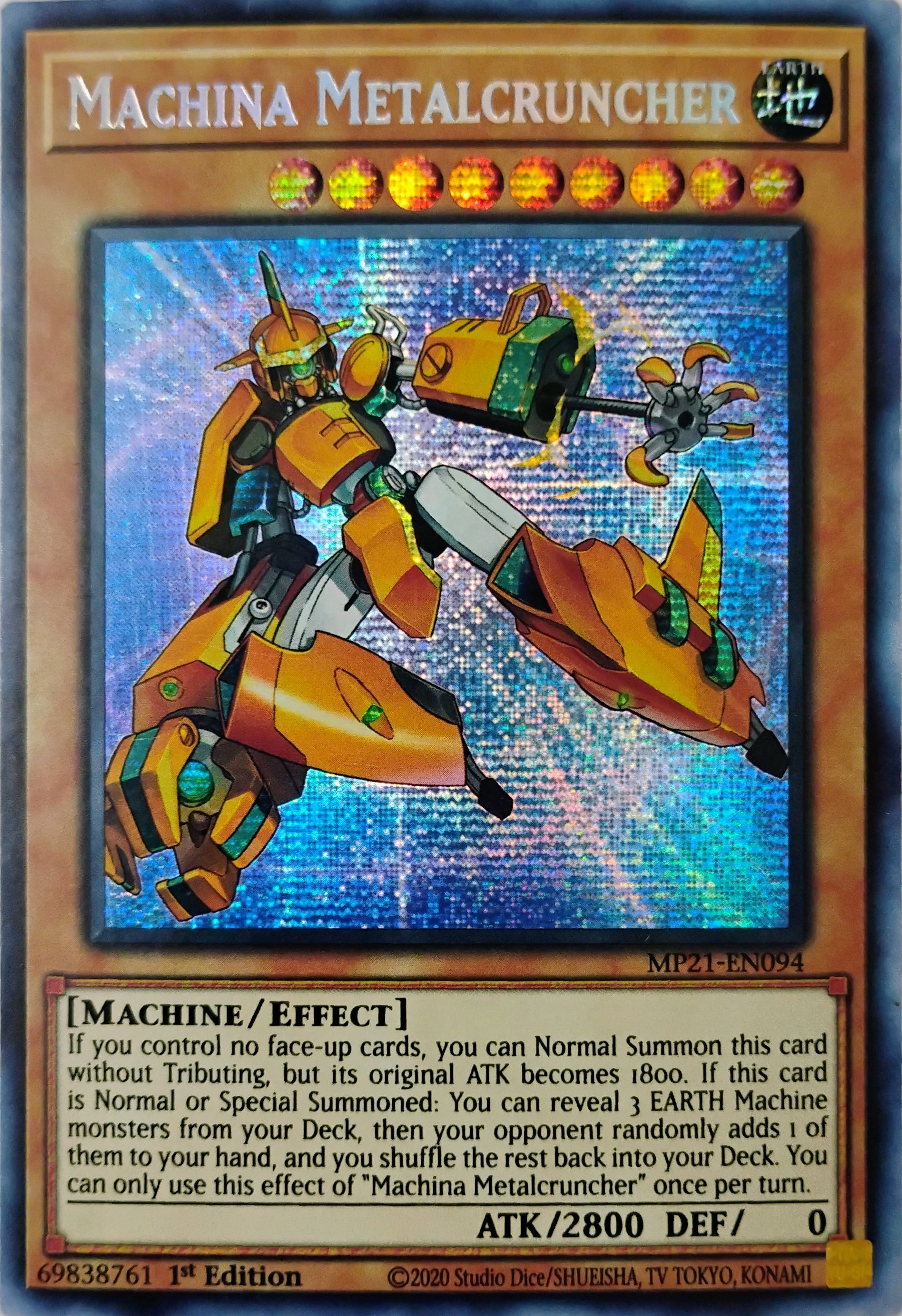 Yugioh! Machina Metalcruncher Mp21-en094 Prismatica