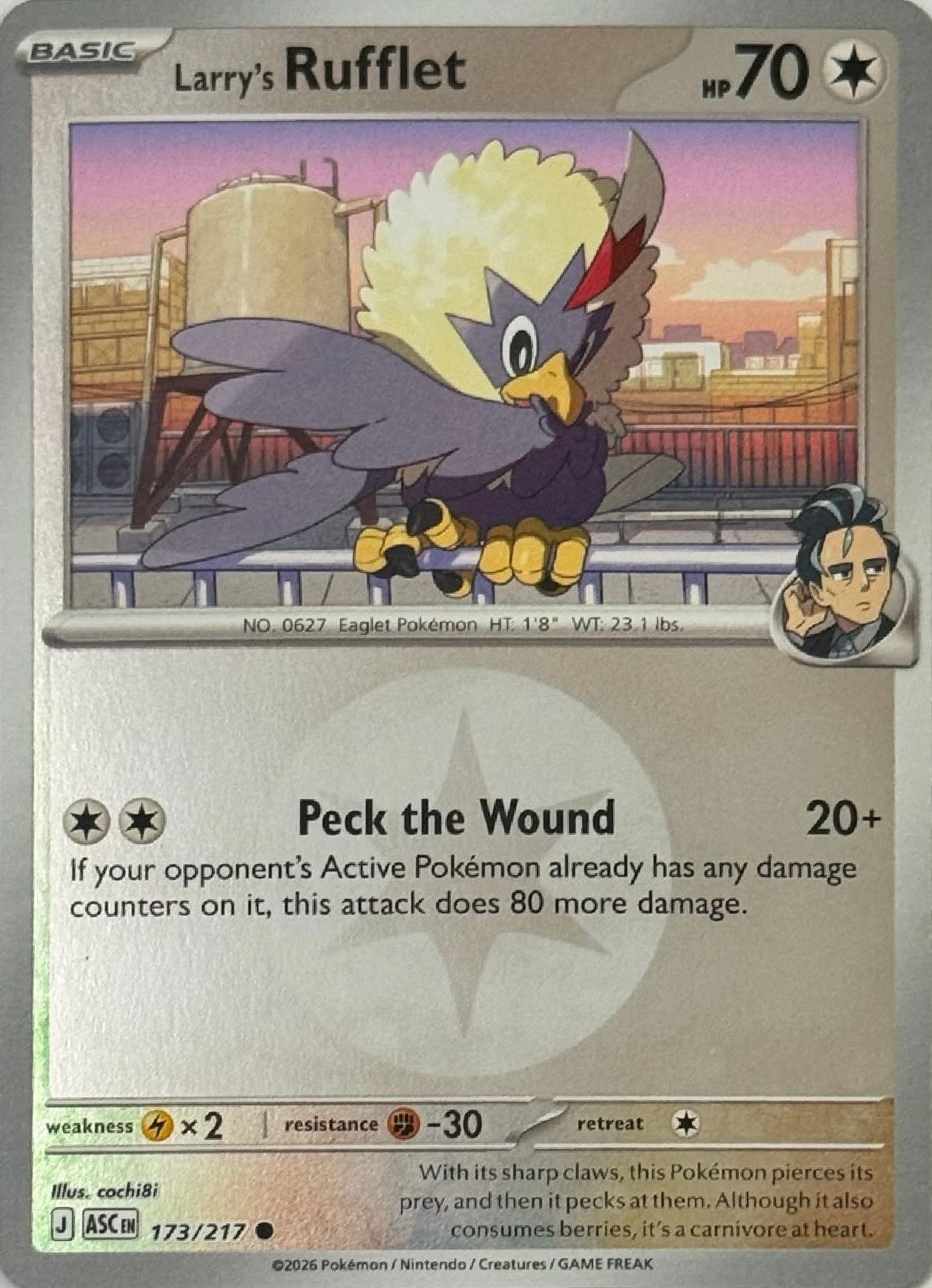 Pokémon Tcg Larry's Rufflet 173/217 (Energy Símbol)
