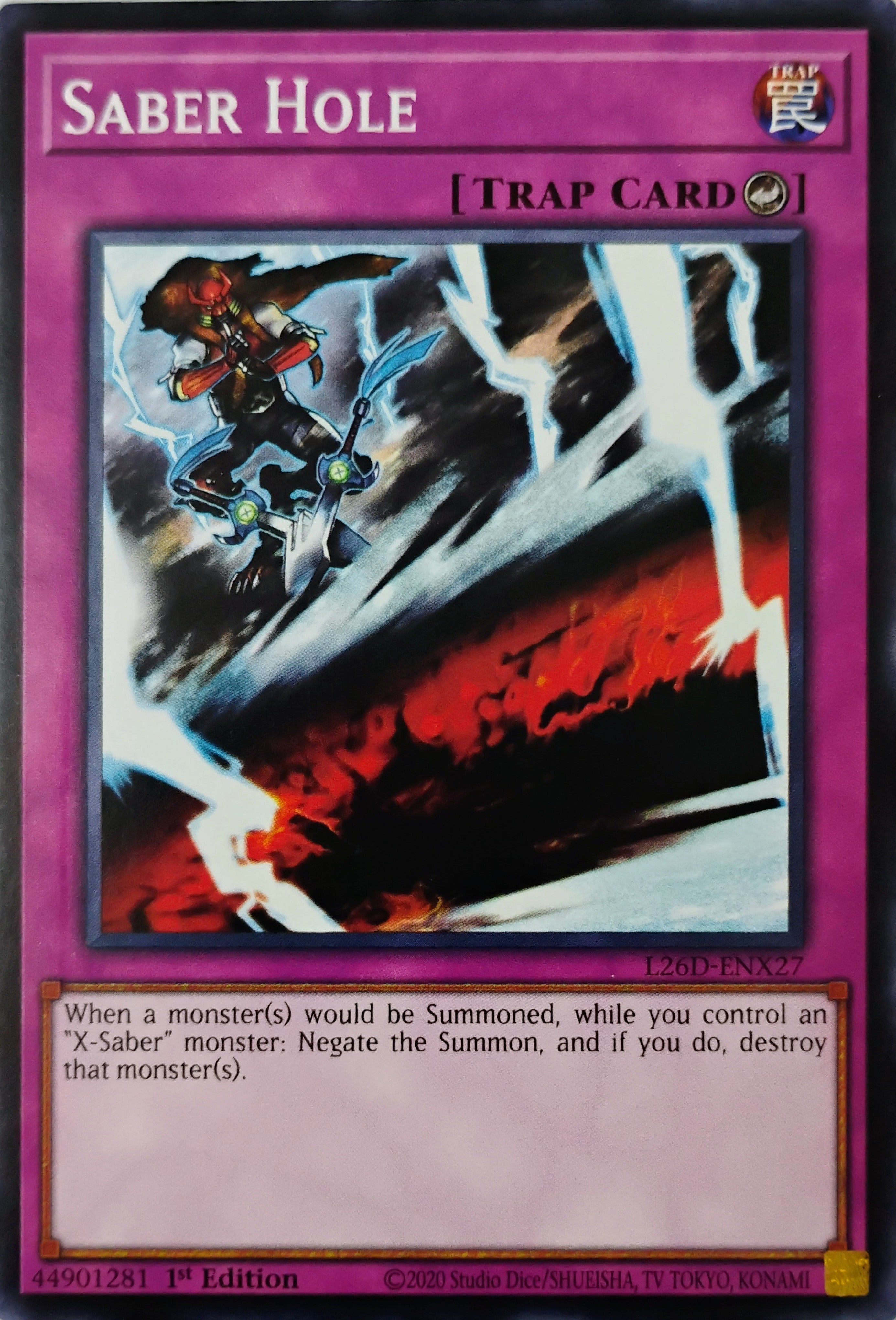 Yugioh! Saber Hole L26D-ENX27 1st edition