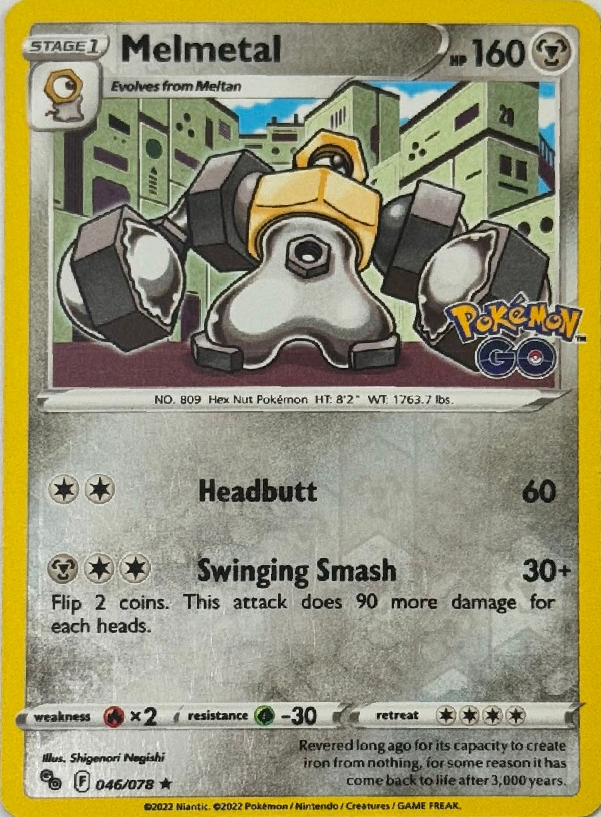 Pokémon Tcg Melmetal 046/078 Reverse (Pokémon Go)