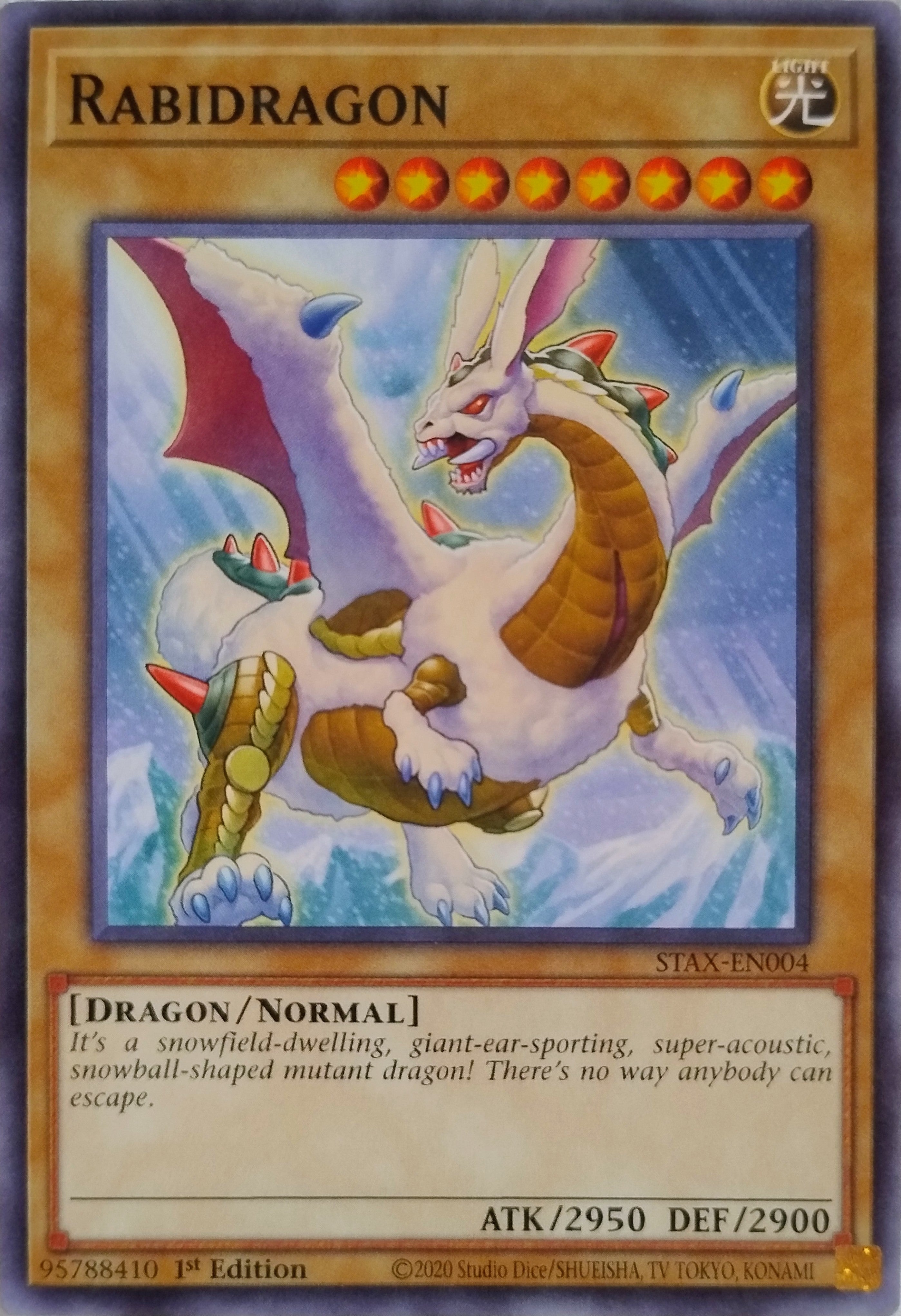 Yugioh! Rabidragon Stax-en004 1st Edition