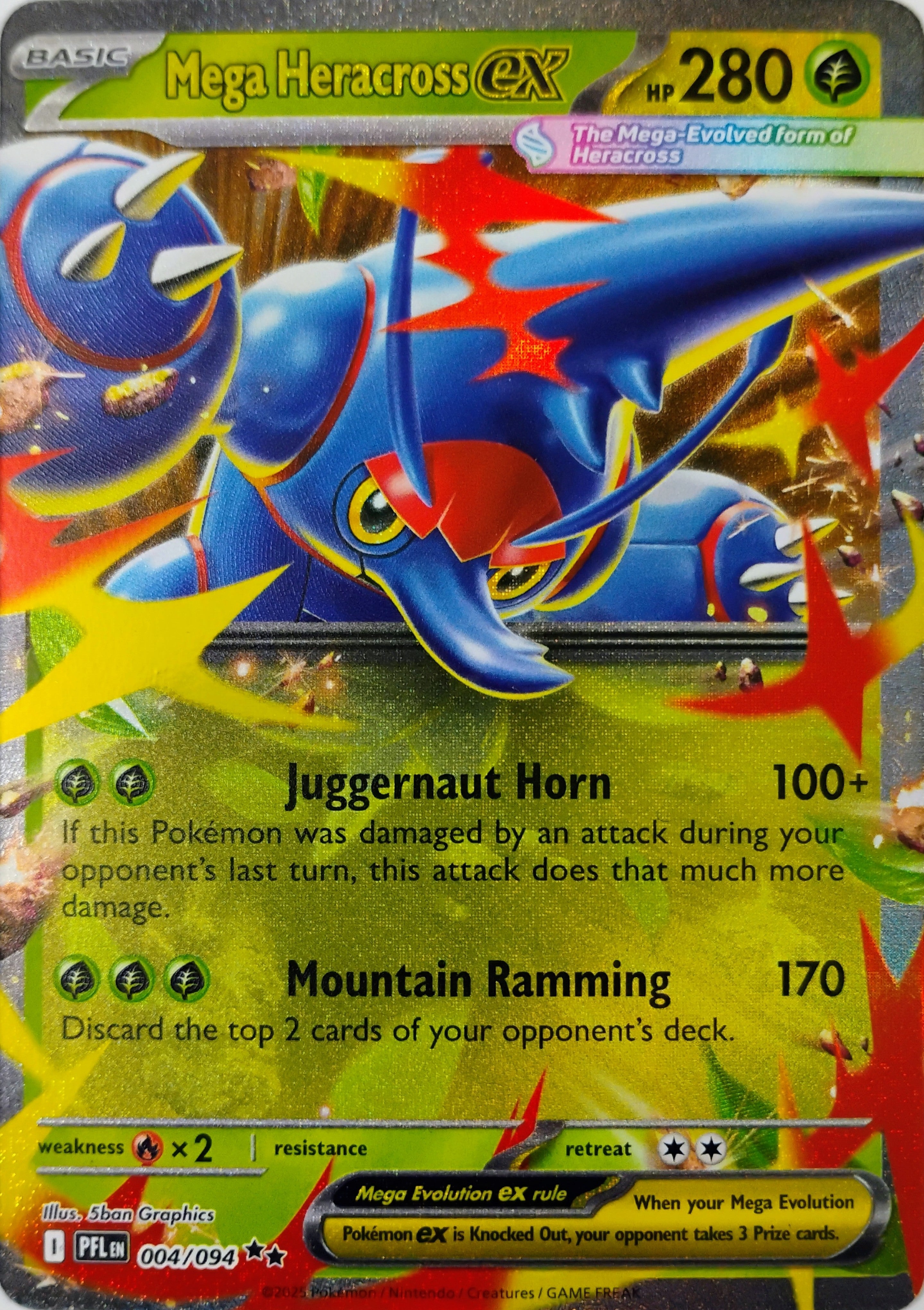 Pokémon tcg Mega Heracross Ex 004/094