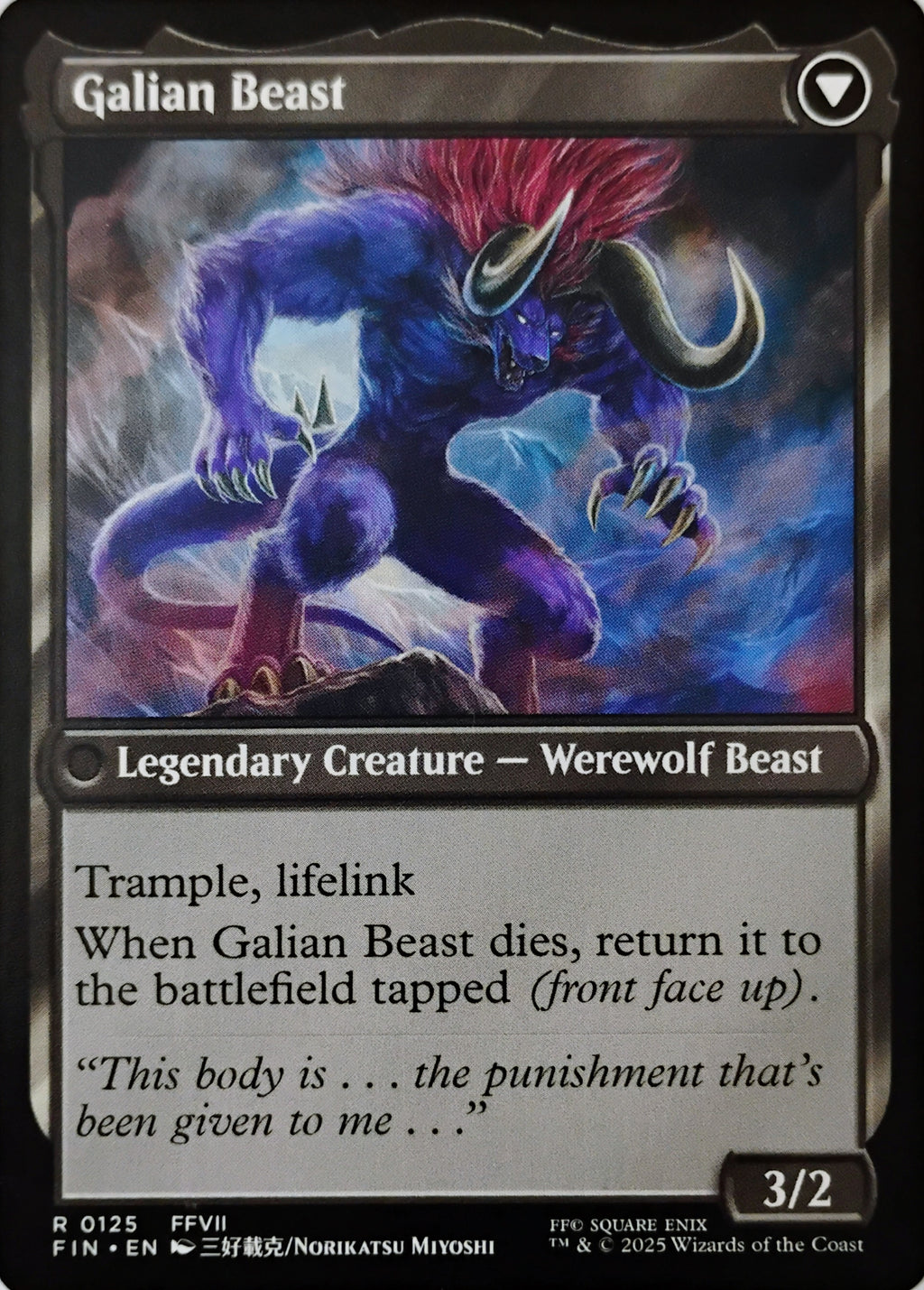 Magic tcg Vicent Valentine // Galian Beast 0125 Rare