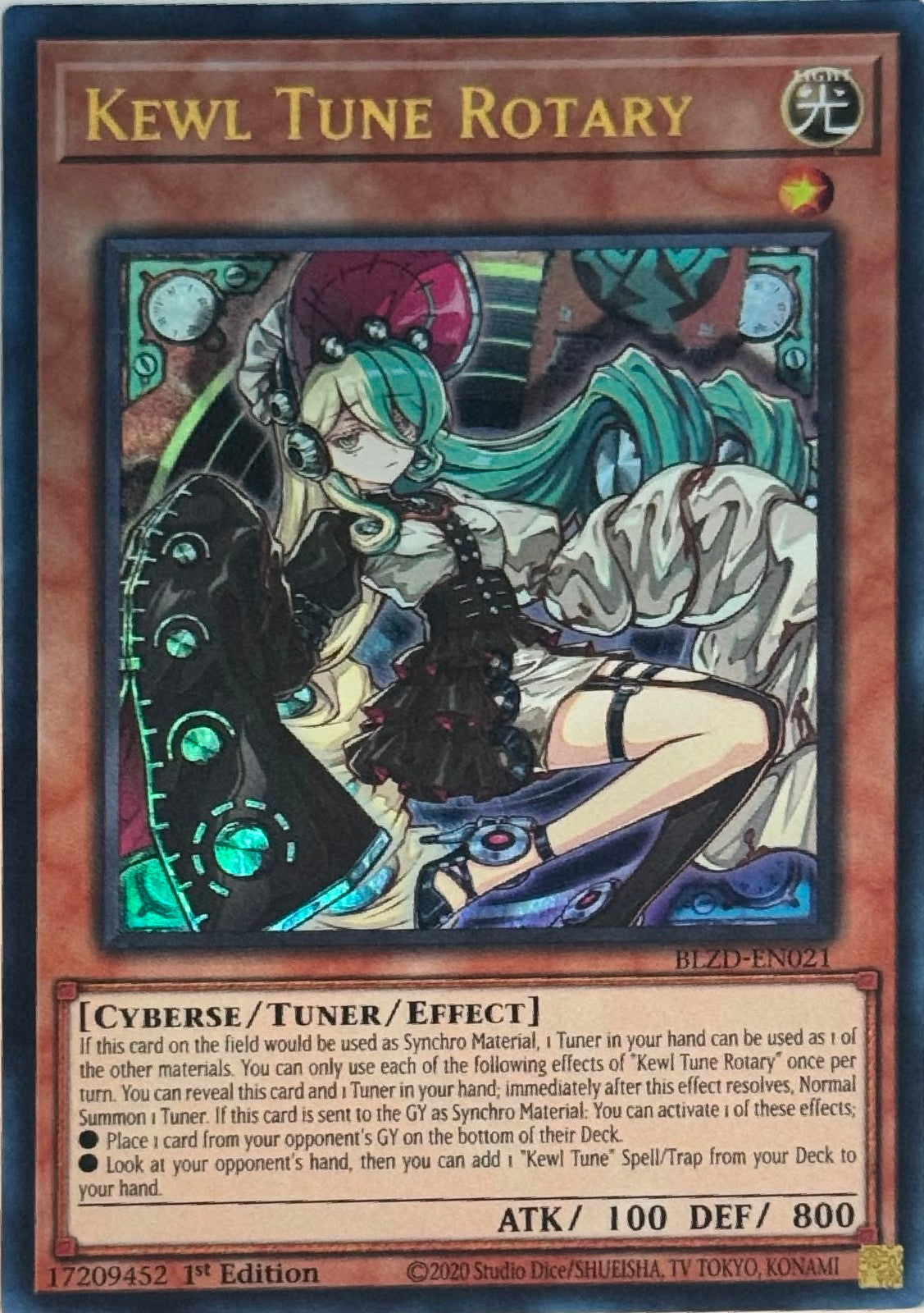 Yugioh! Kewl Tune Rotary BLZD-EN021 1st Edition Ultra