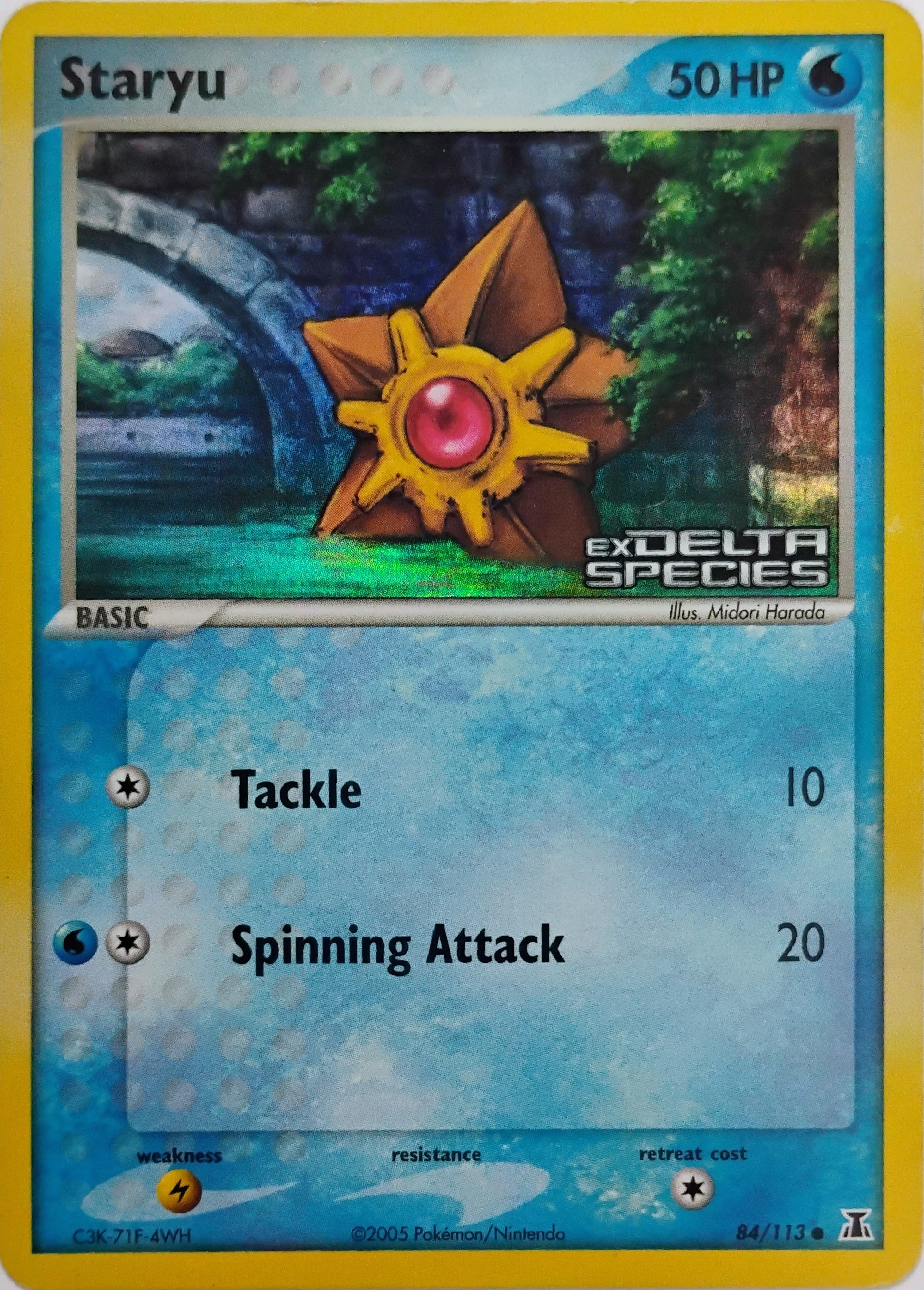 Pokémon tcg Staryu 84/113 Holo (Ex Delta Species)
