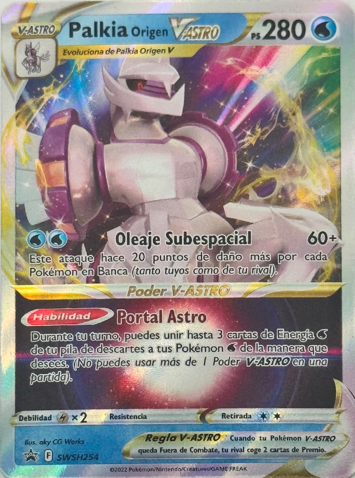 Pokémon Tcg Palkia Origen V Astro SWSH254 (Español)