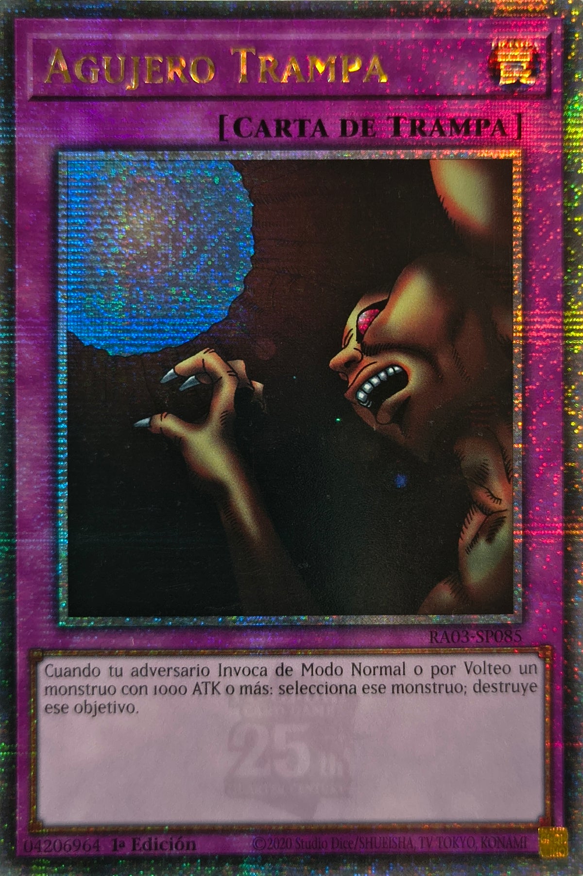 Yugioh! Agujero trampa Ra03-Sp085 1st Edition Quarter Century