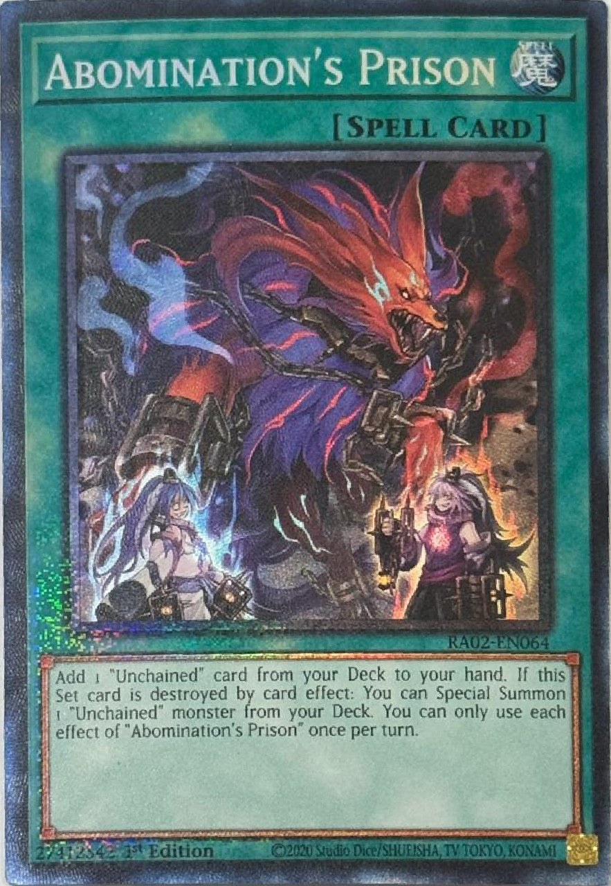 Yugioh! Abomination's Prison RA02-EN064 1st Edition Collector
