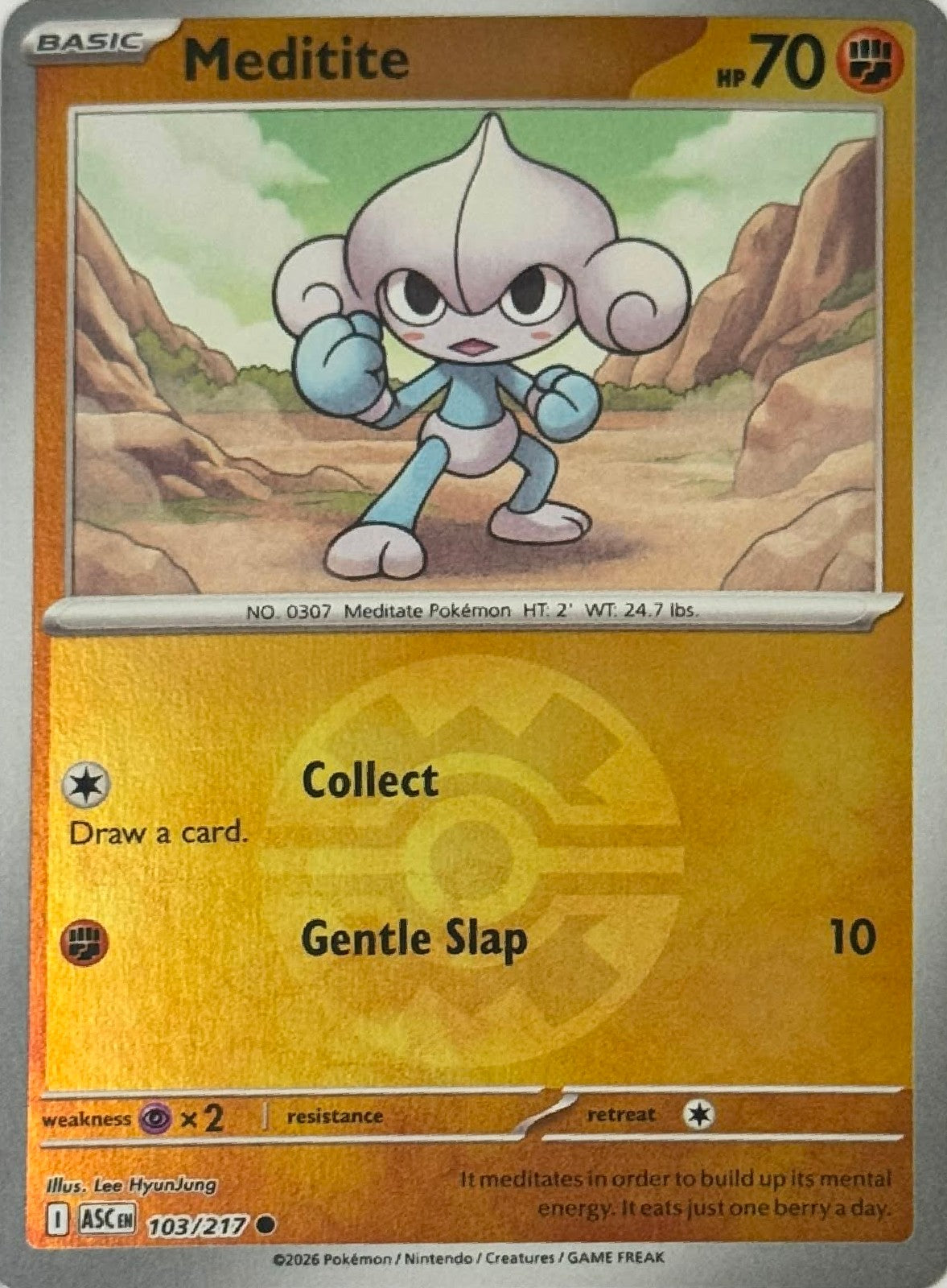 Pokémon Tcg Meditite 103/217 (Quick ball)