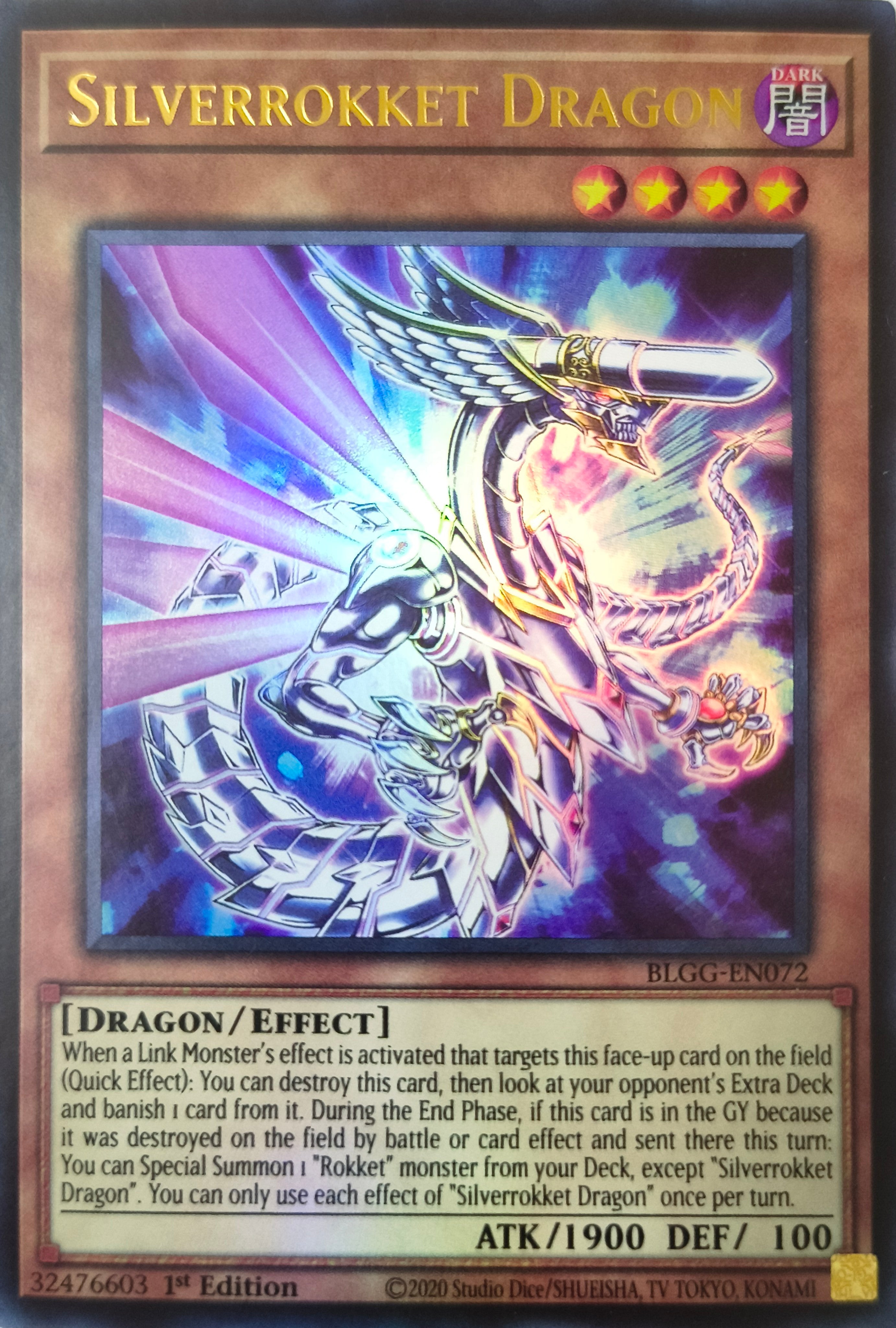 Yugioh! Silverrockket Dragon Blgg-en072 1st edition Ultra Rare