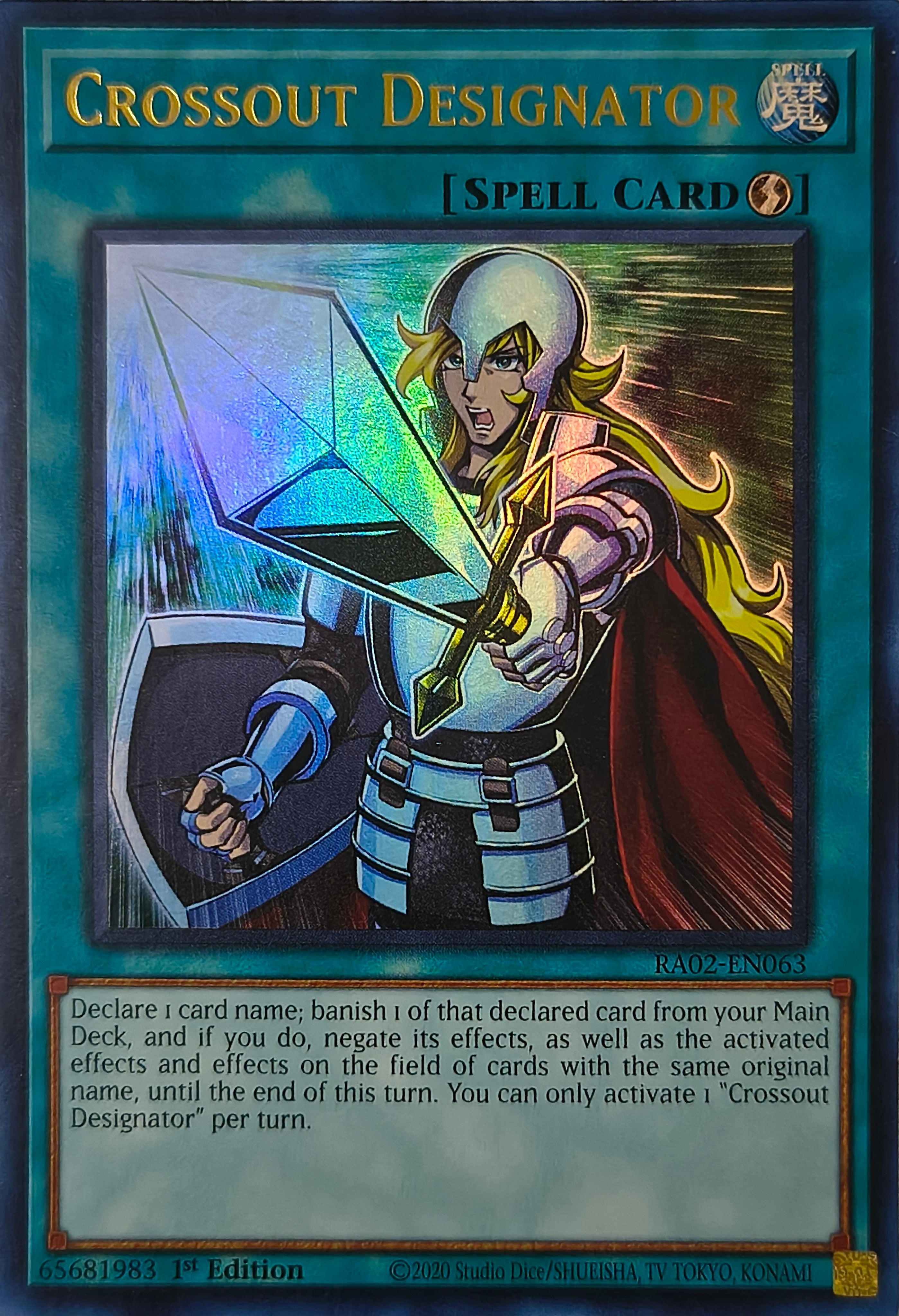Yugioh! Crossout Designator Ra02-en063 1st Edition Ultra Rare