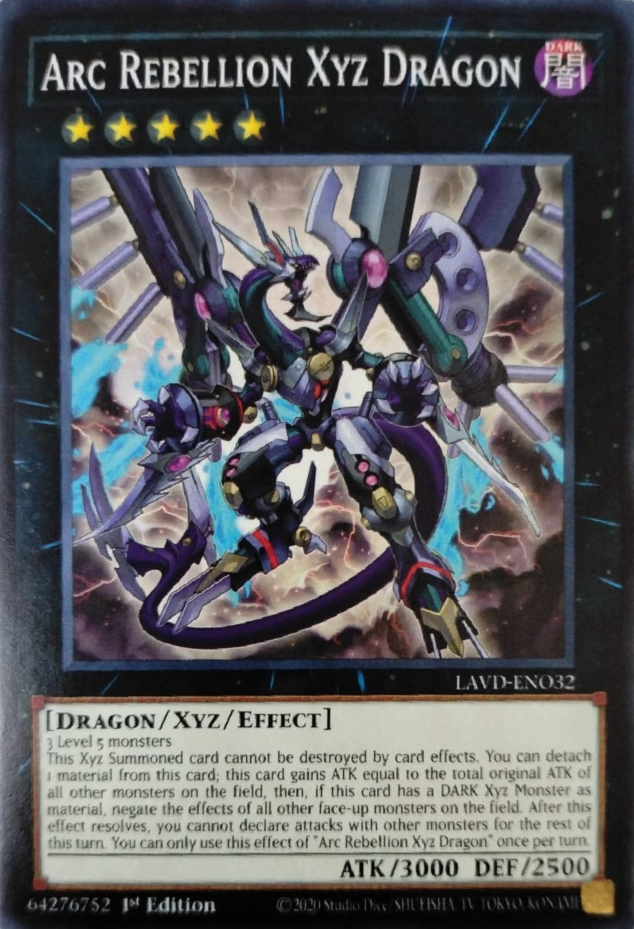 Yugioh! Arc Rebellion Xyz Dragon LAVD-ENO32 1st Edition