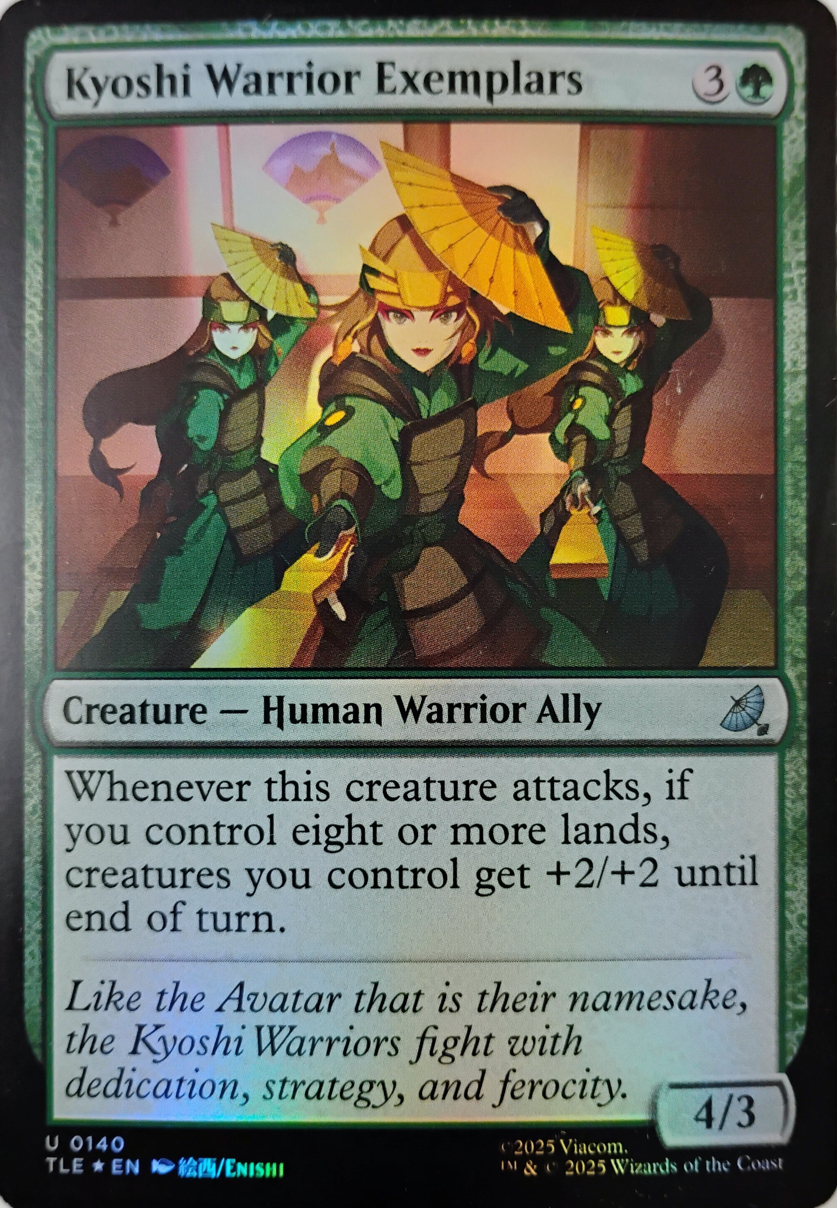 Magic tcg Kyoshi Warrior Exemplars 0140 Foil