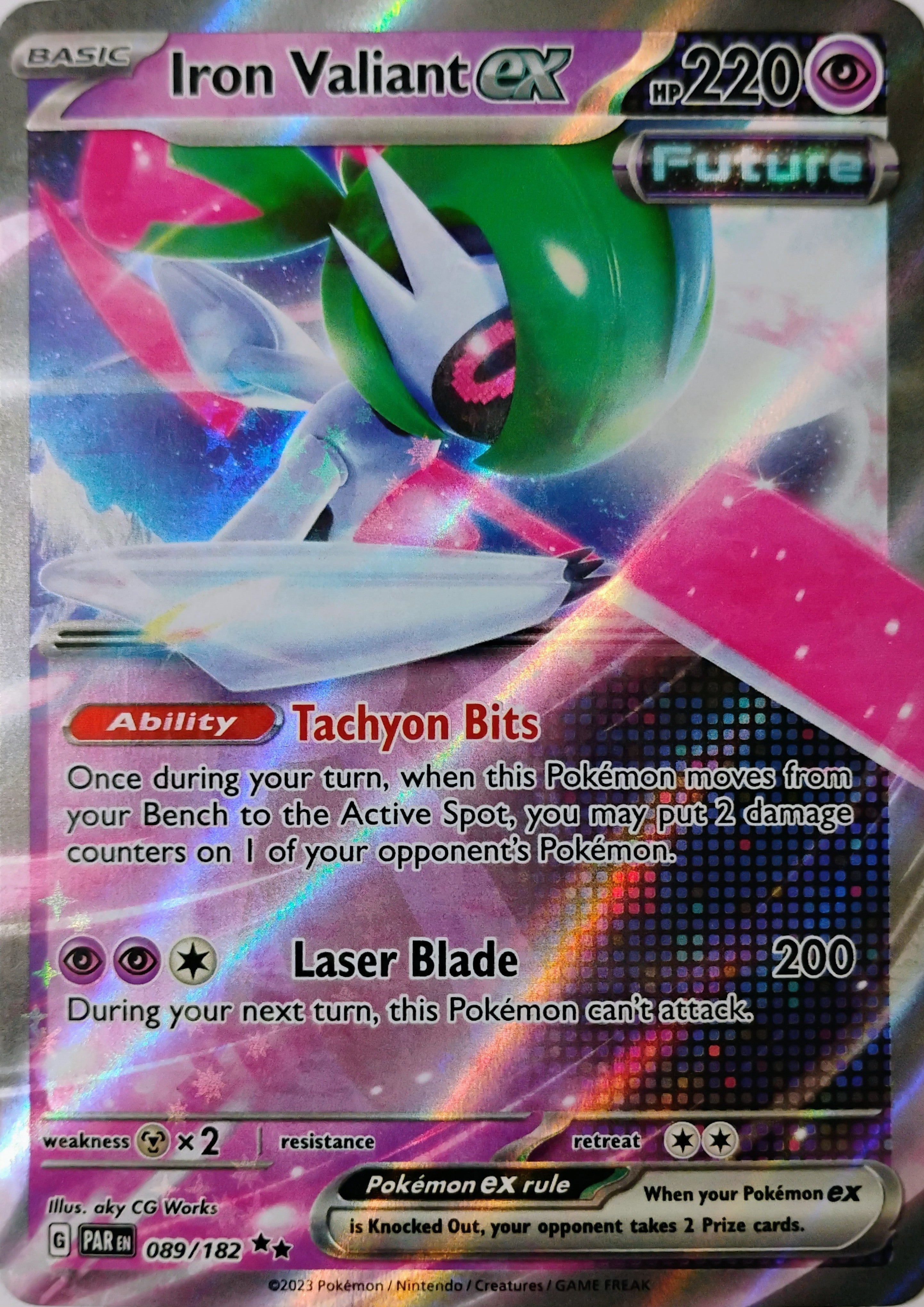 Pokémon tcg Iron Valiant Ex 089/182