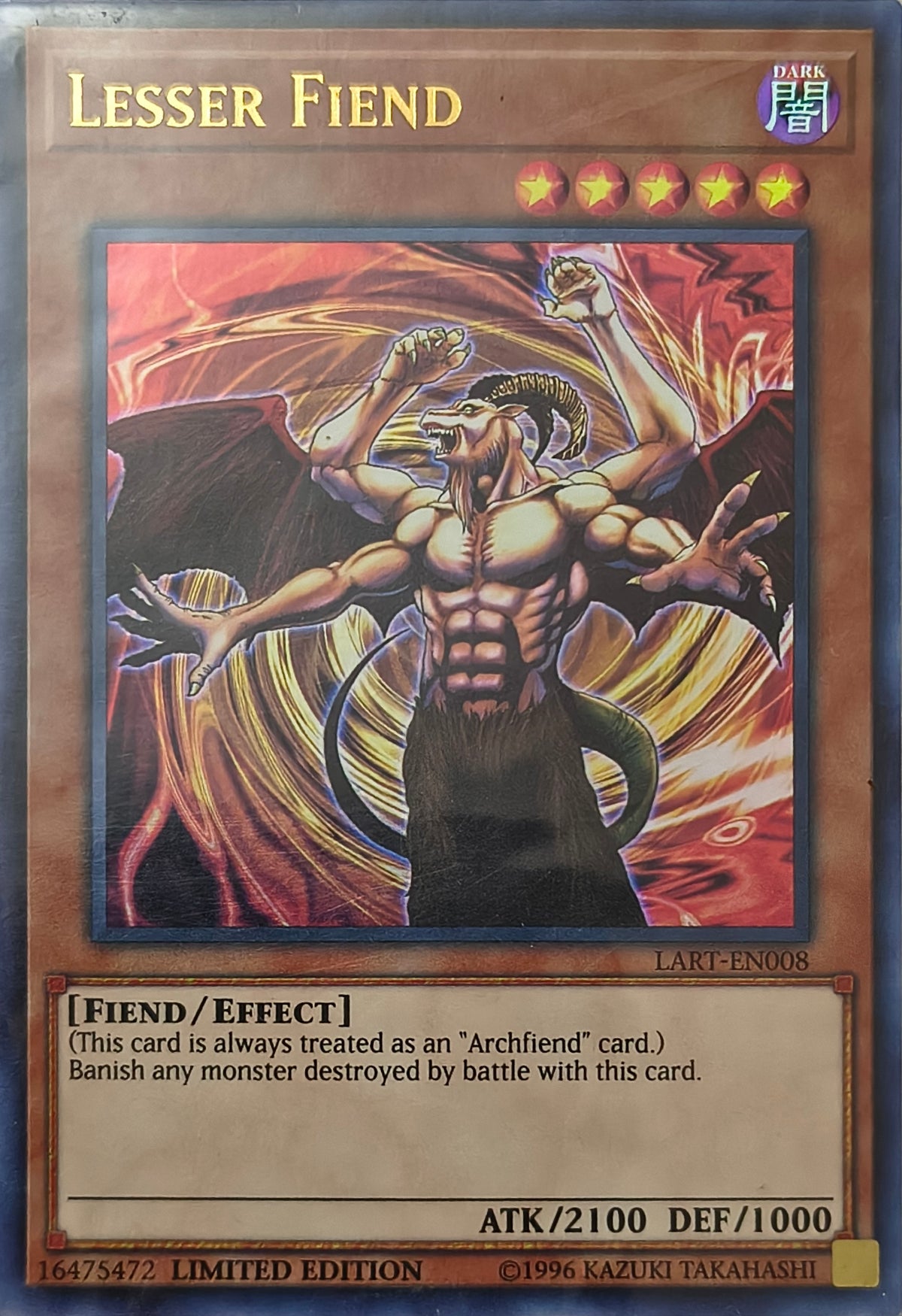 Yugioh! Lesser Fiend Lart-En008 1st Edition Ultra Rare