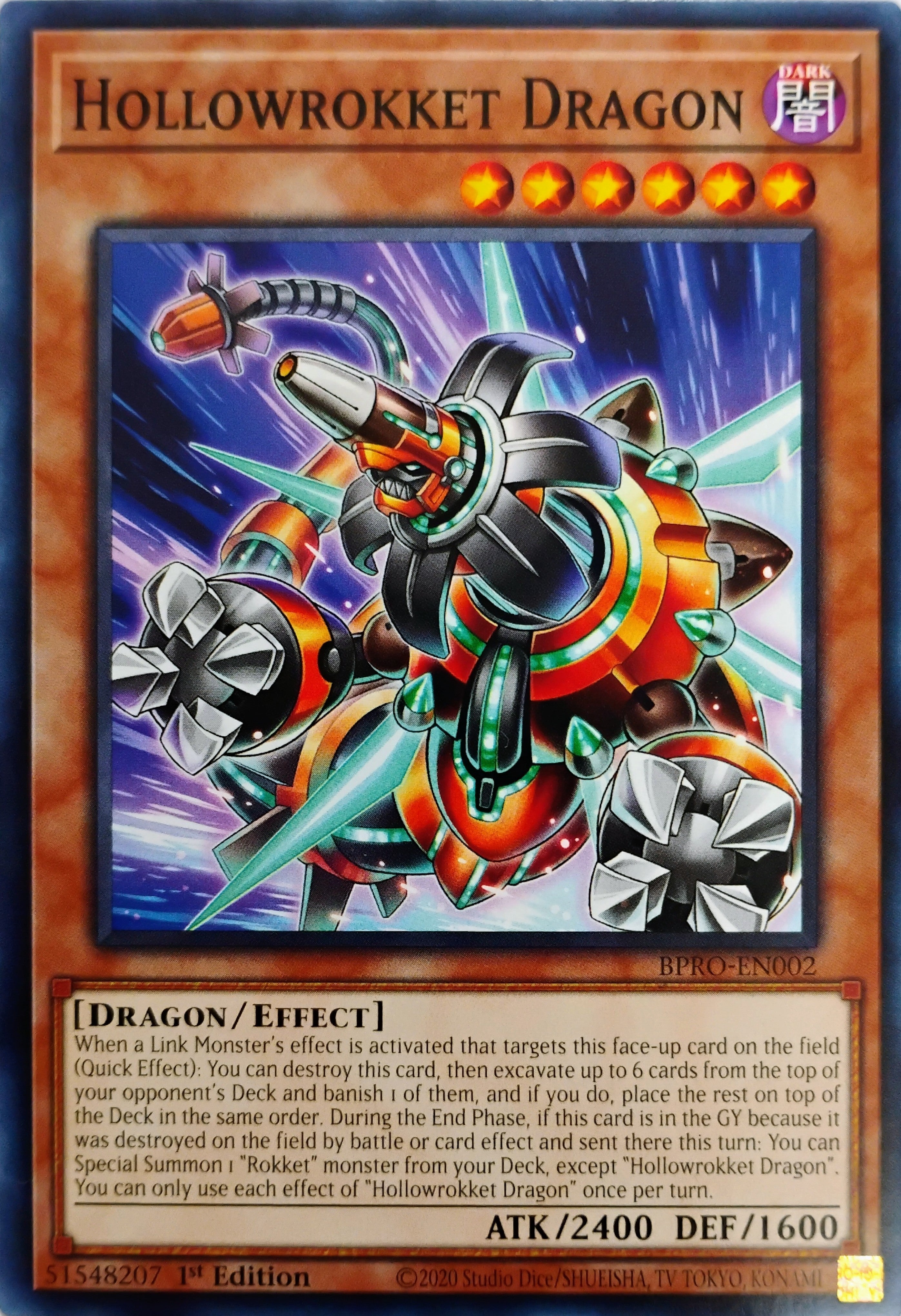 Yugioh! Hollowrokket Dragon Bpro-en002
