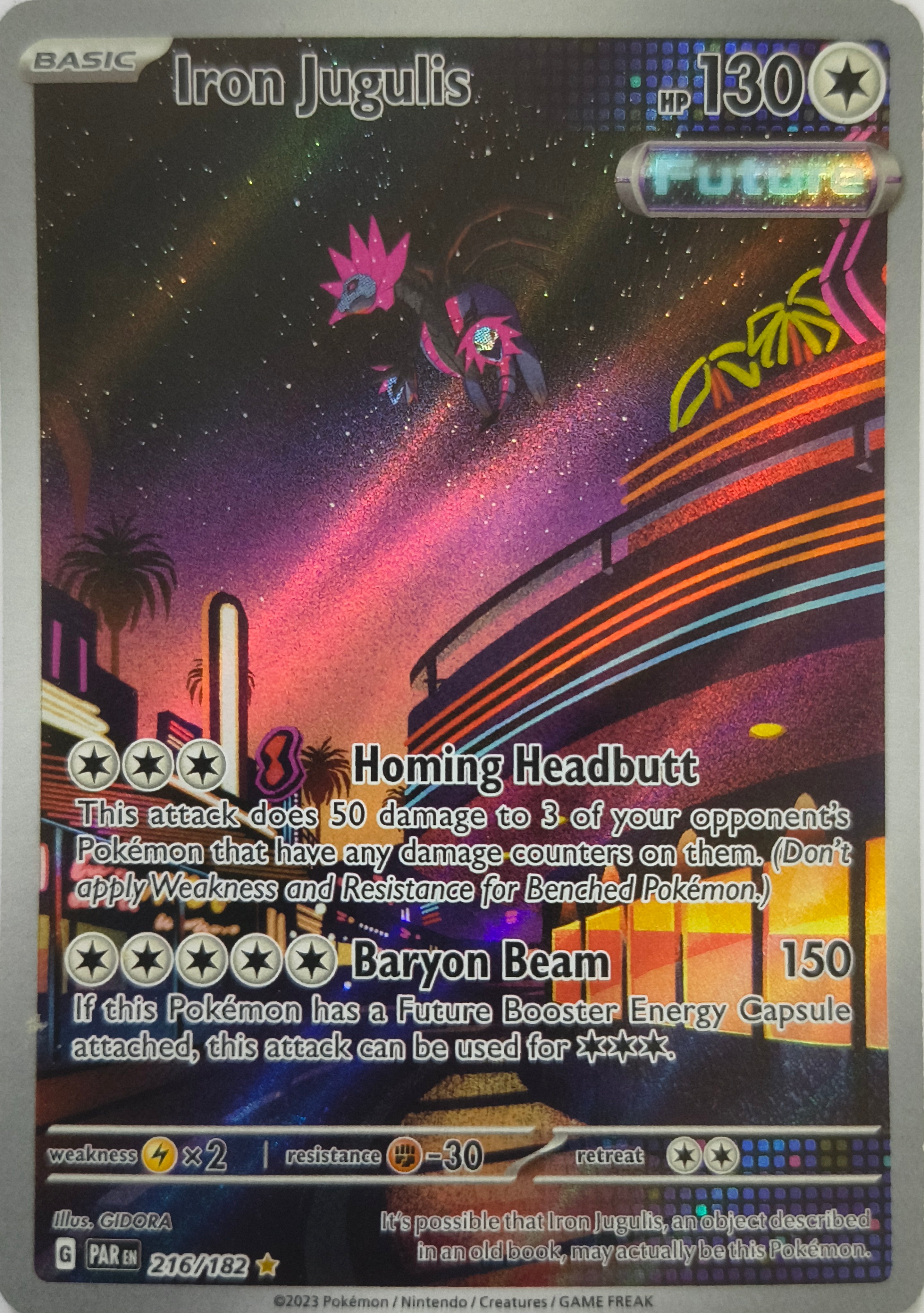 Pokémon tcg Iron Jugulis 216/182